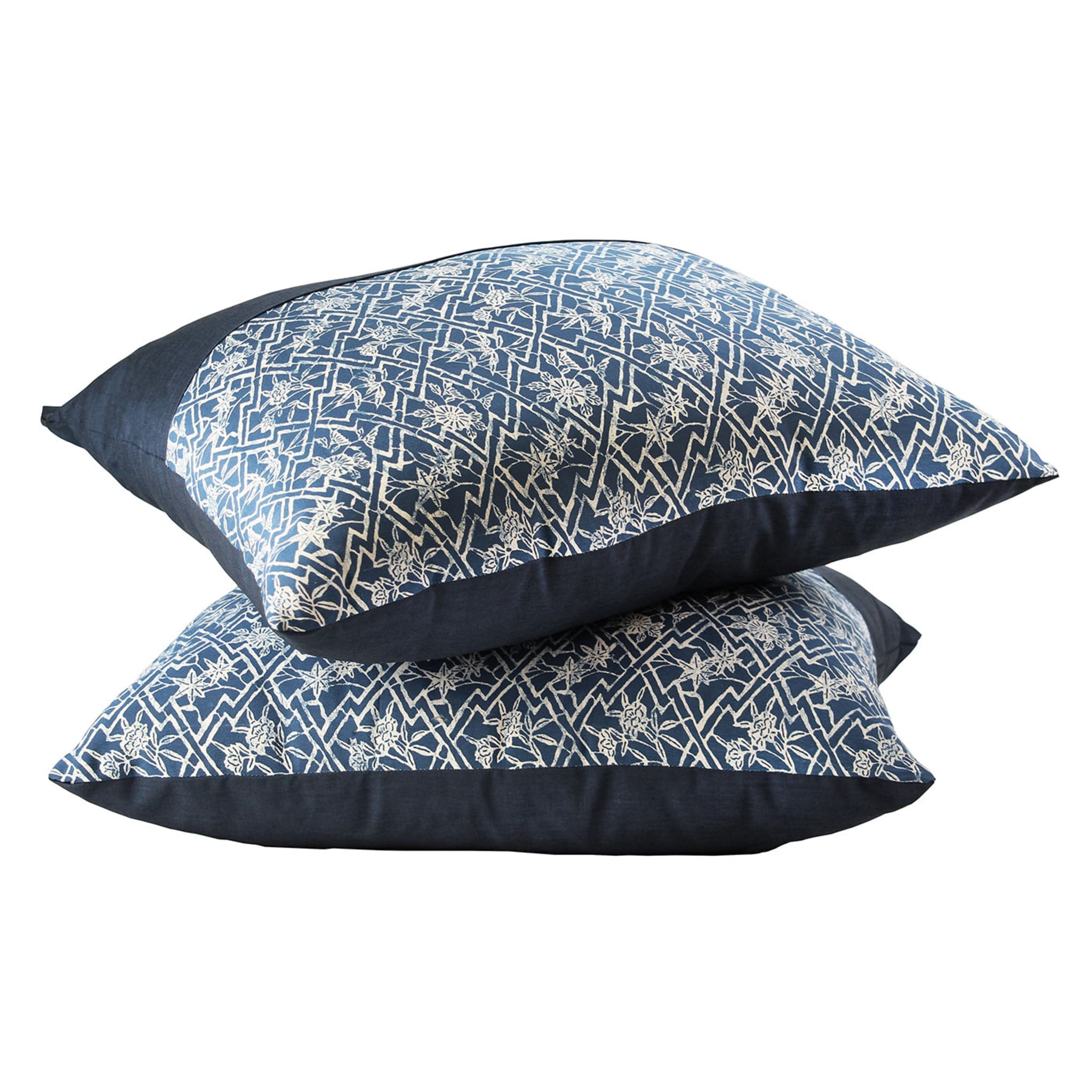 Set of 2 Blue Sakura Cushions  - Alternative view 1