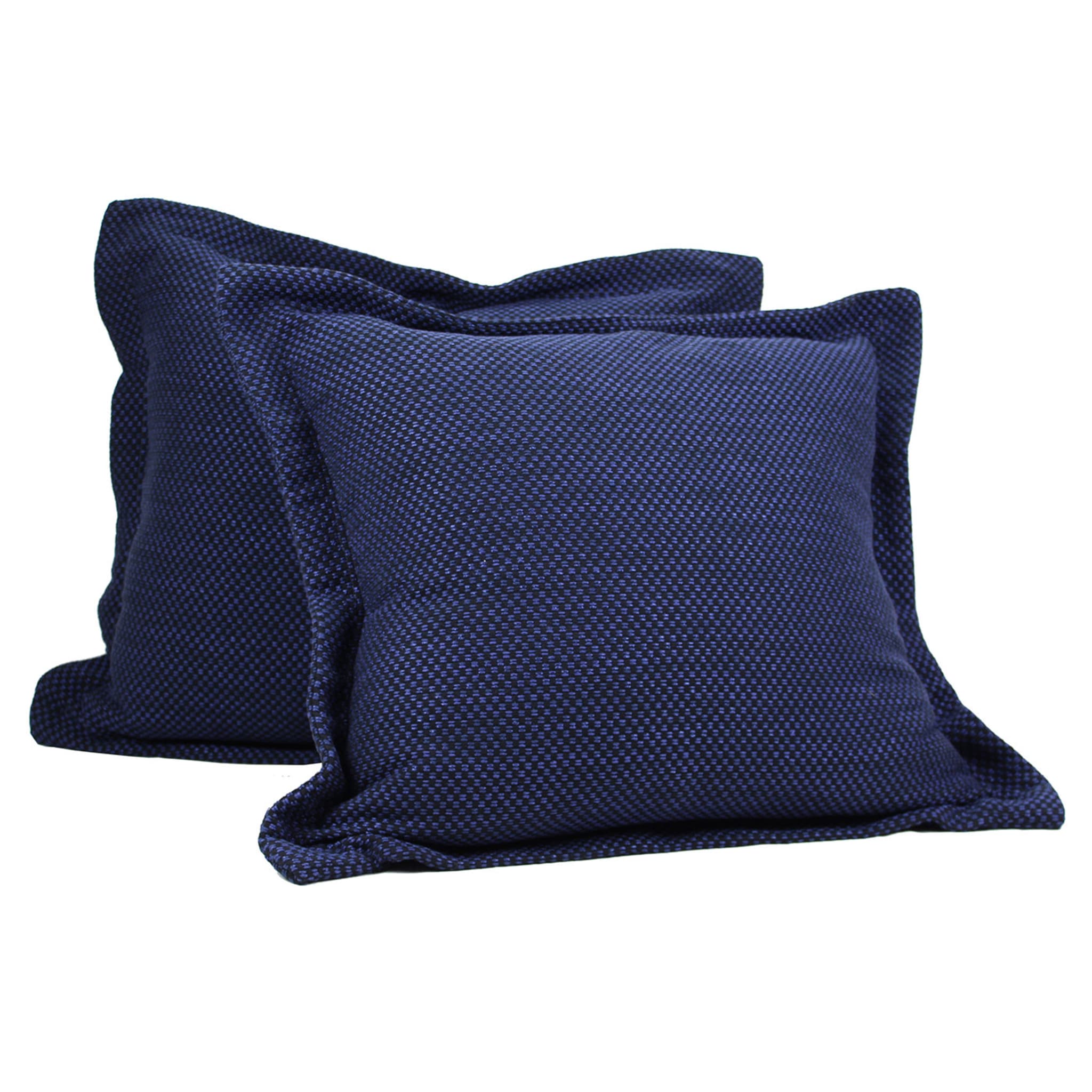 Set of 2 Dark Blue Shadows Cushions  - Main view
