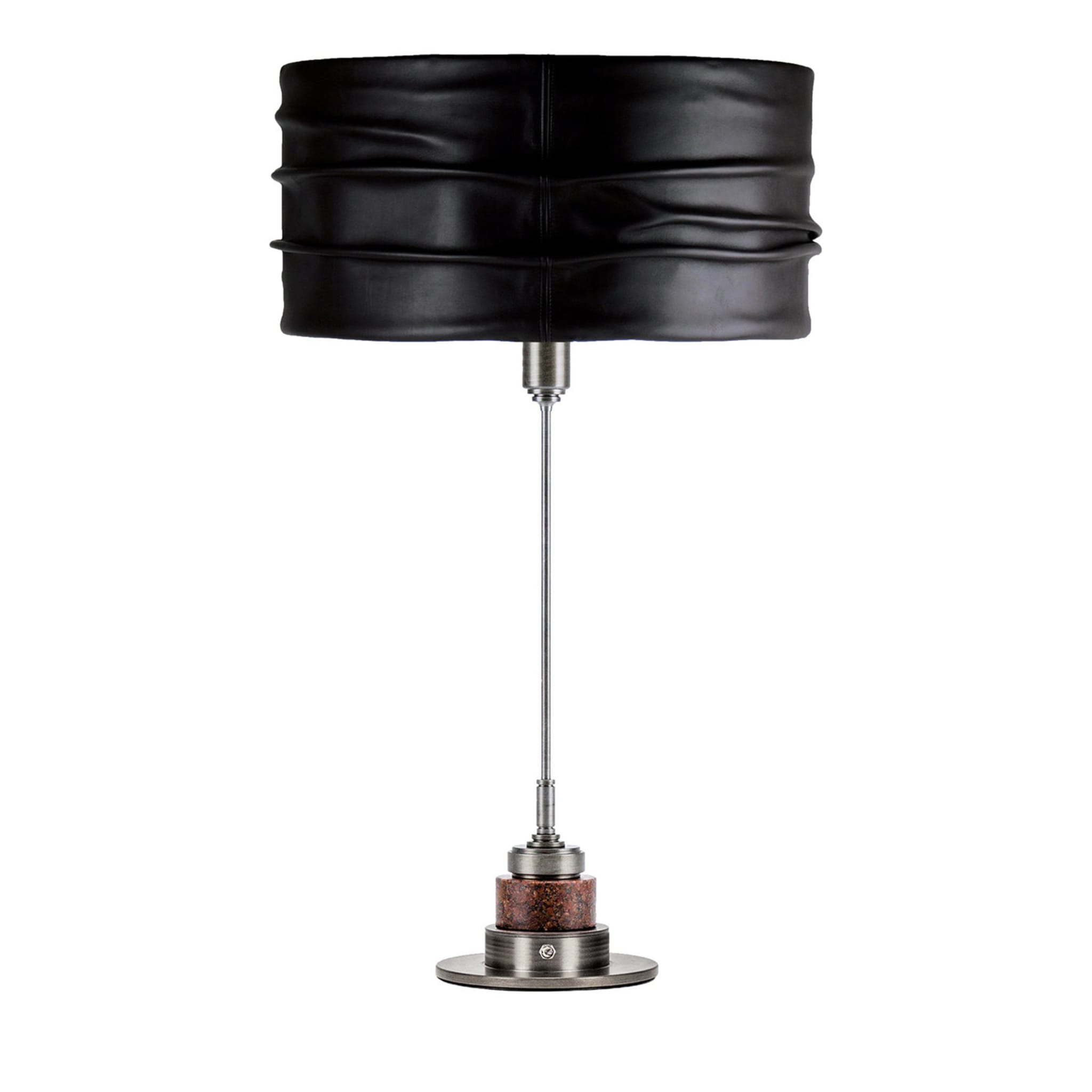 Lámpara de mesa de cuero negro Eos - Vista principal