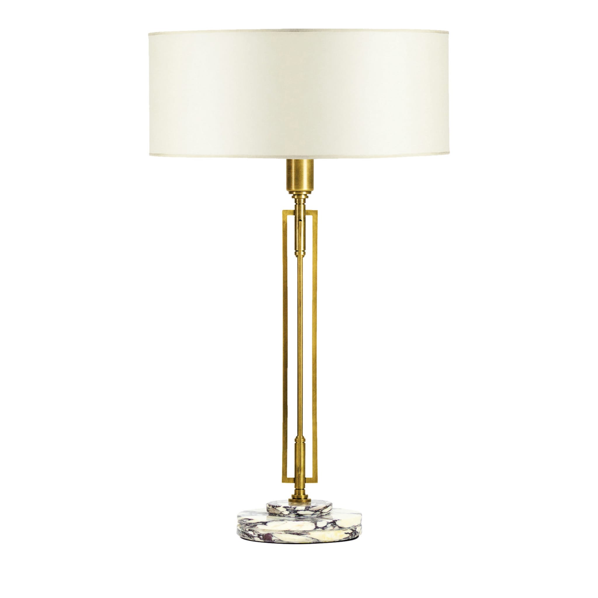 Helios Brass Ivory Table Lamp - Main view