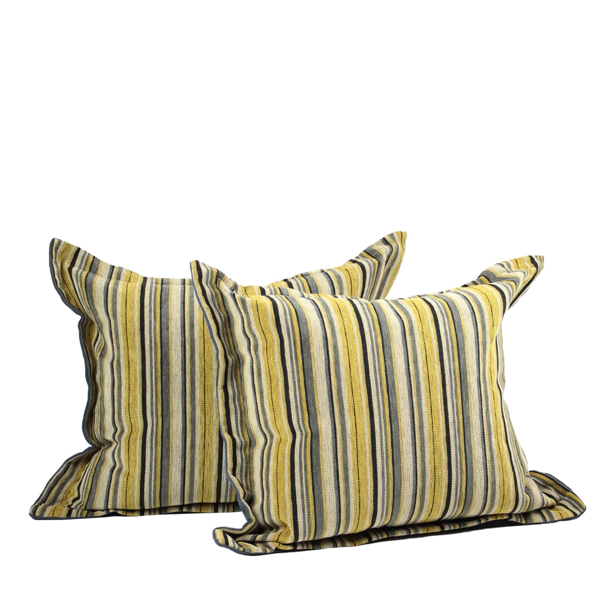 Set of 2 Over-Sized Mustard Lush Cushions  - Main view