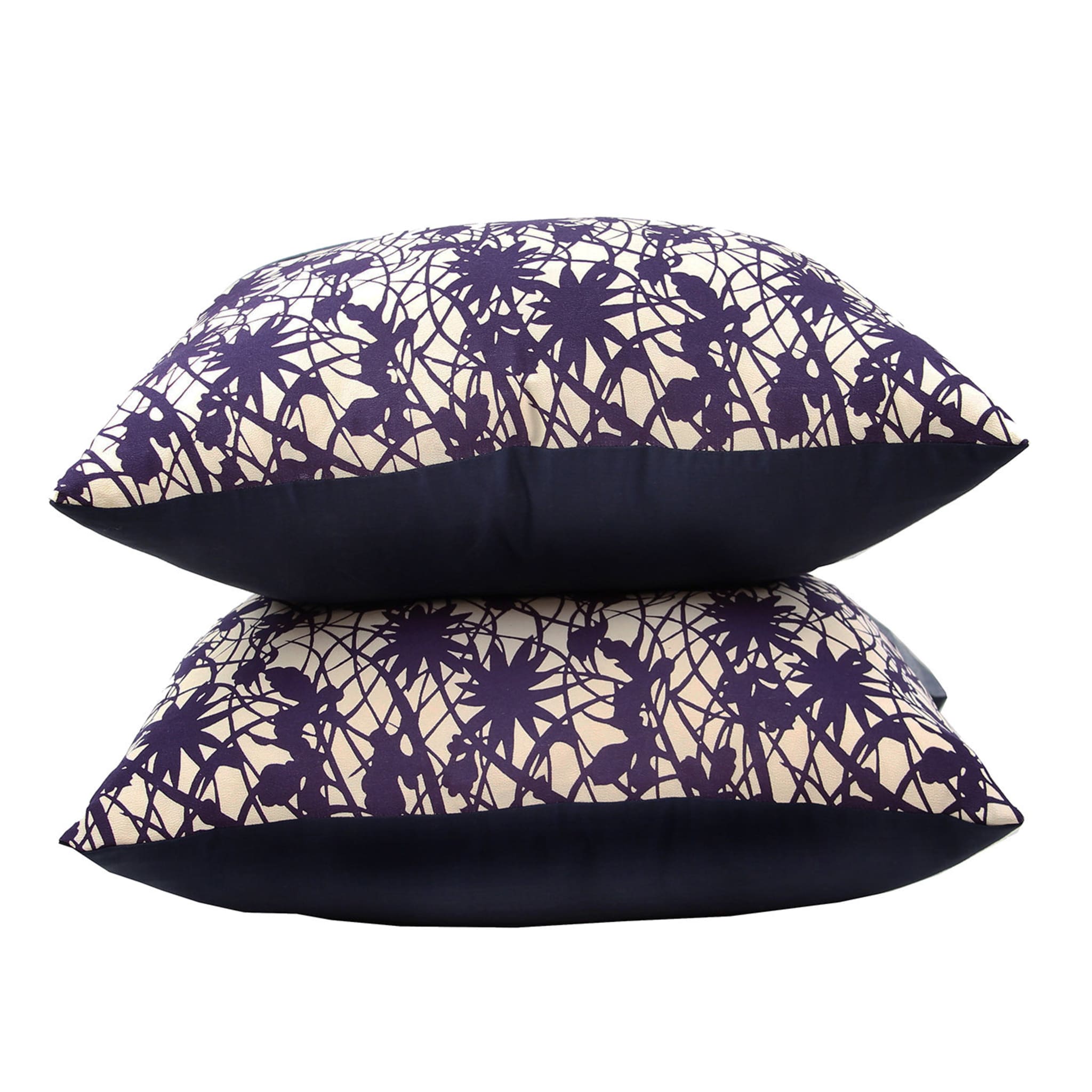 Set of 2 Purple Woods Throw Cushions - Alternative view 1