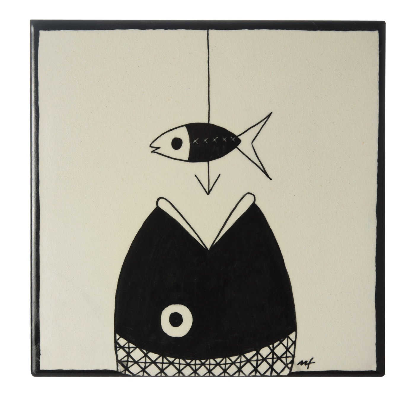 Big Fish Small Fish Tile - Nello Ferrigno