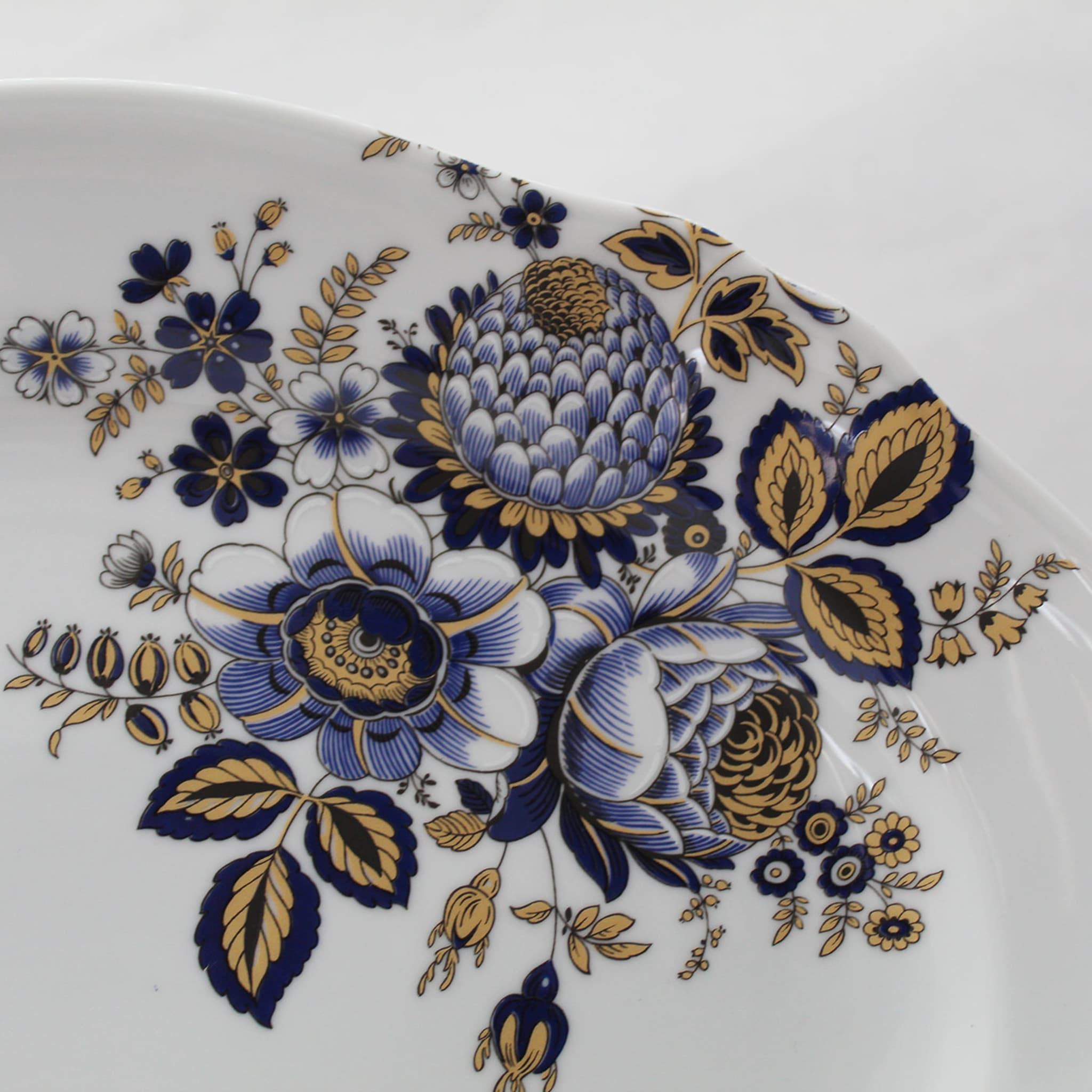 Rose Blue & Gold Oval Platter 34.5 cm - Set of 2 - Alternative view 1