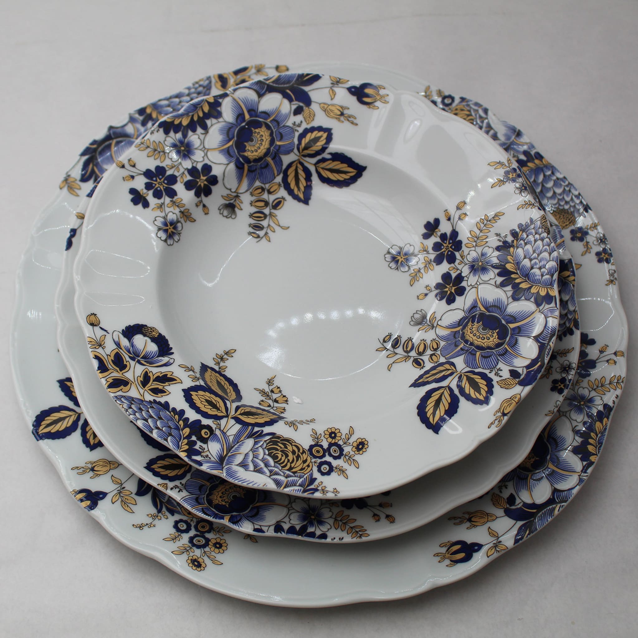 Rose Gold & Blue Soup Plate - Alternative view 1