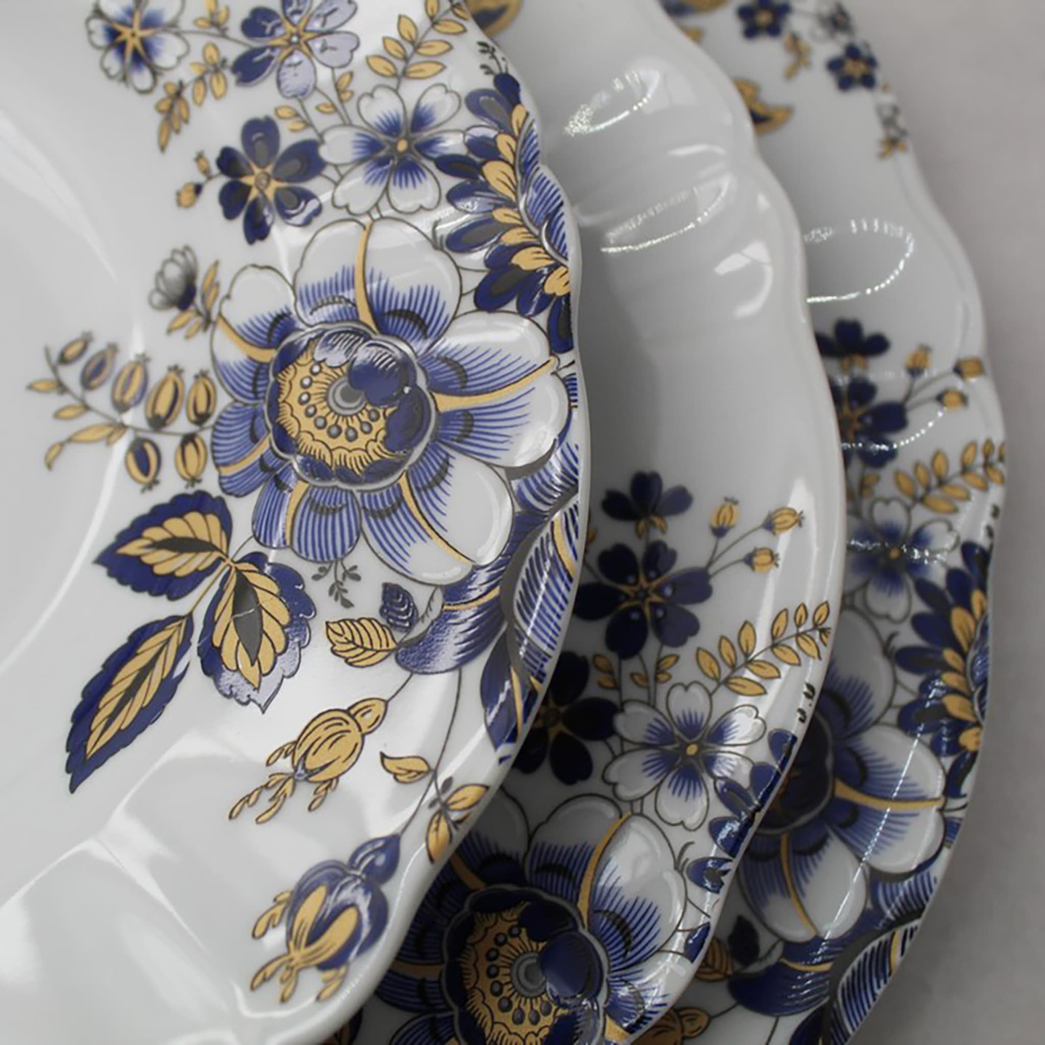 Rose Gold & Blue Soup Plate - Alternative view 2