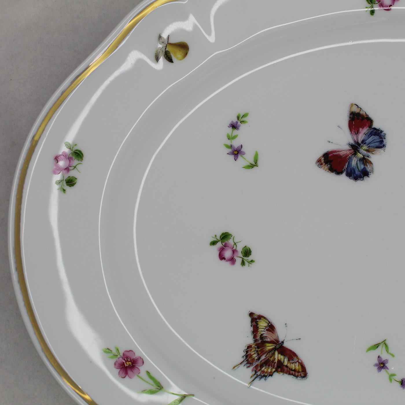 Butterflies Oval Platter 34.5 cm  - Stella Fatucchi