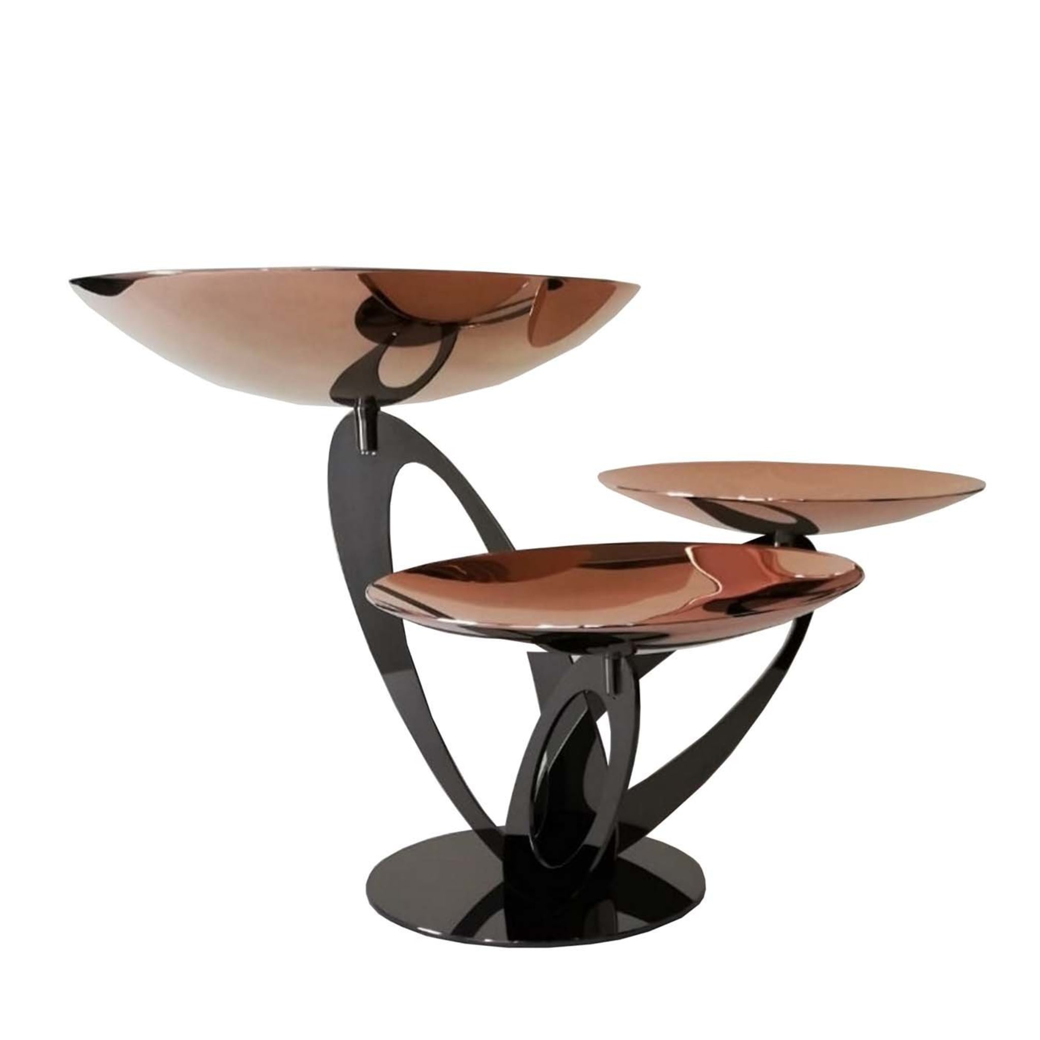 Black Steel Cake Stand with Rose Gold Cups - Main view