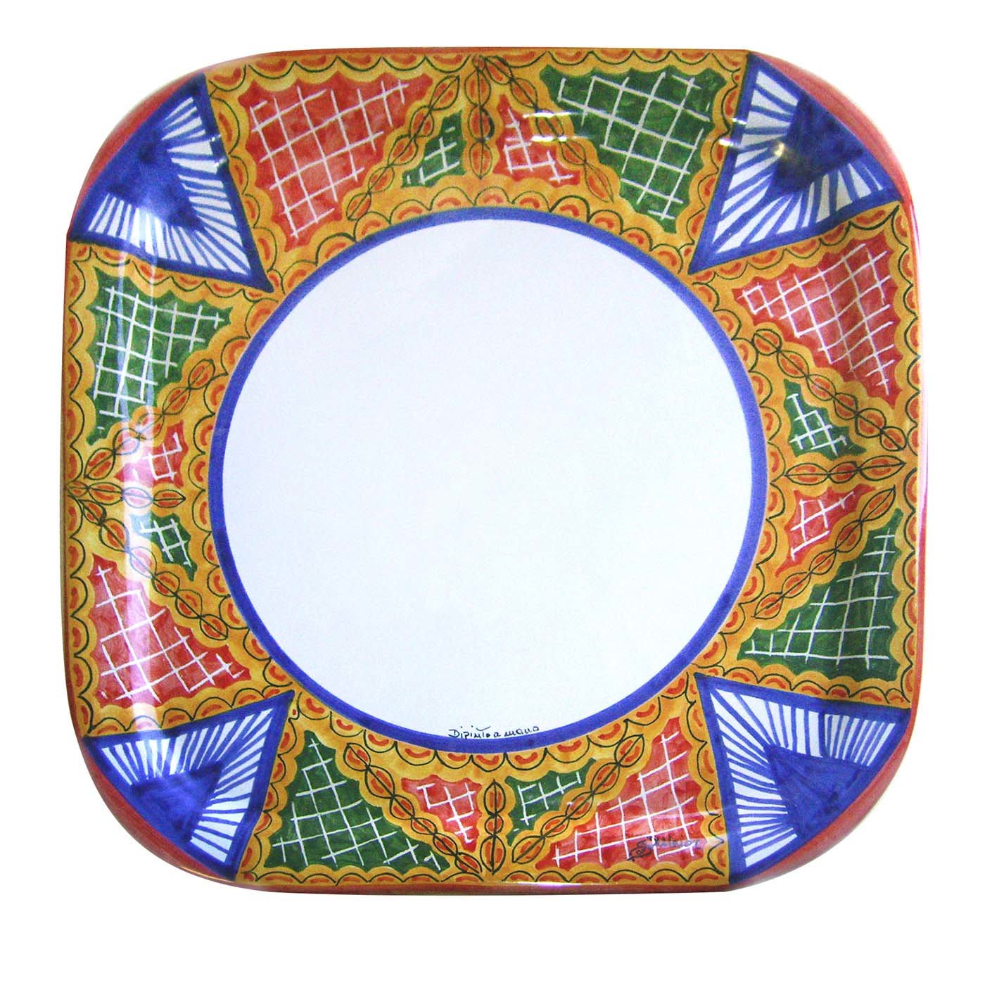 Sicilian Cart Plate/Platter with Tipico Decoration - Ceramiche Maior