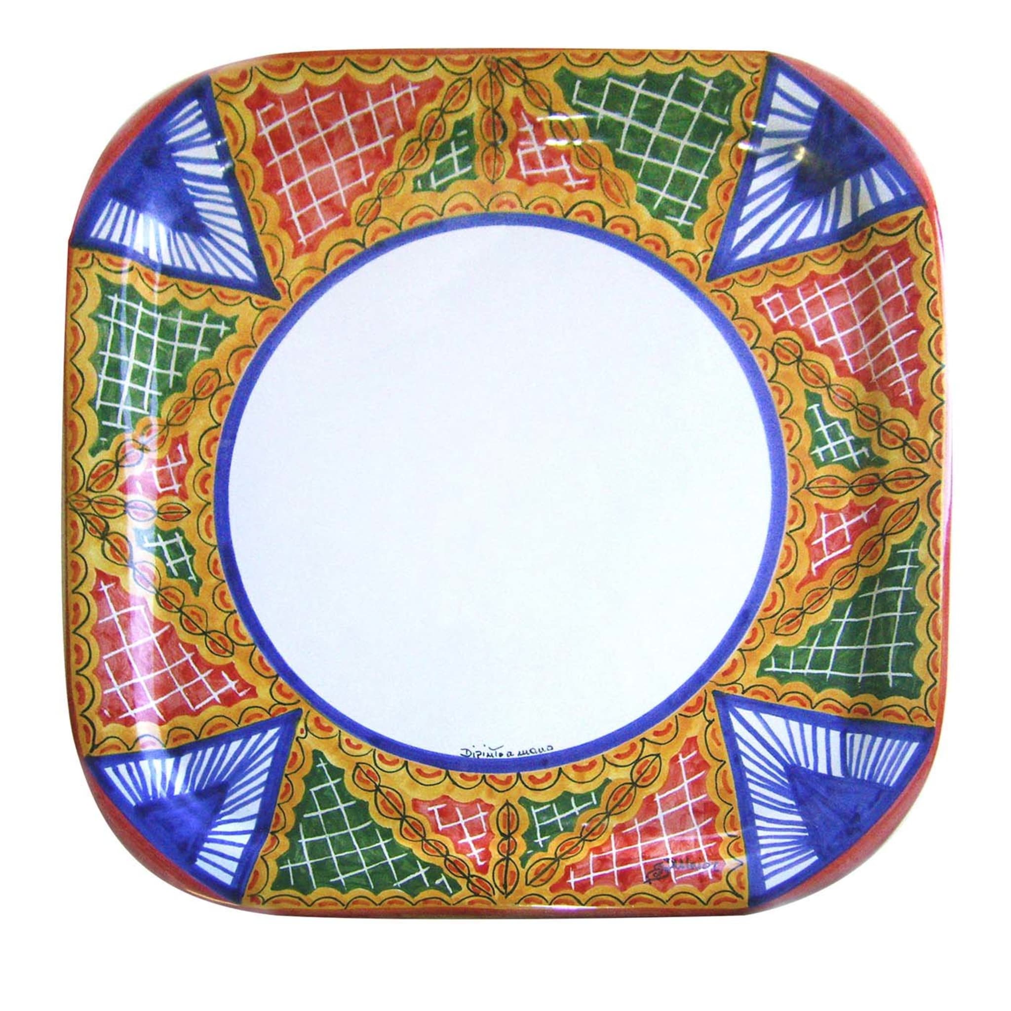 Sicilian Cart Plate/Platter with Tipico Decoration - Main view