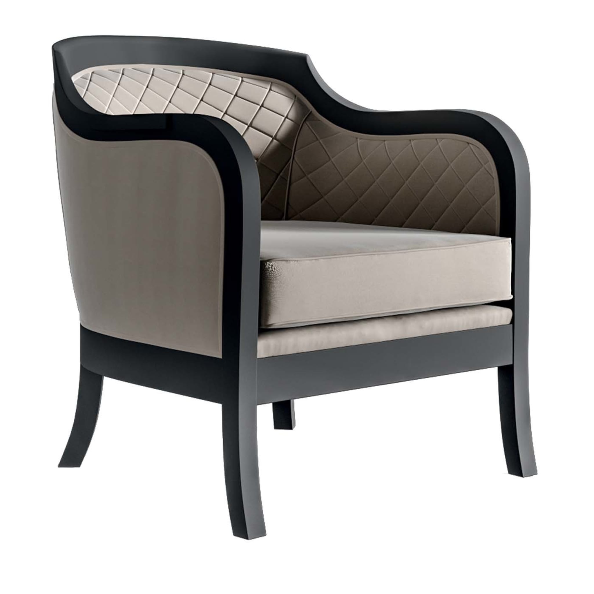 Beverly Hills Armchair with Rounded Armrests - Main view