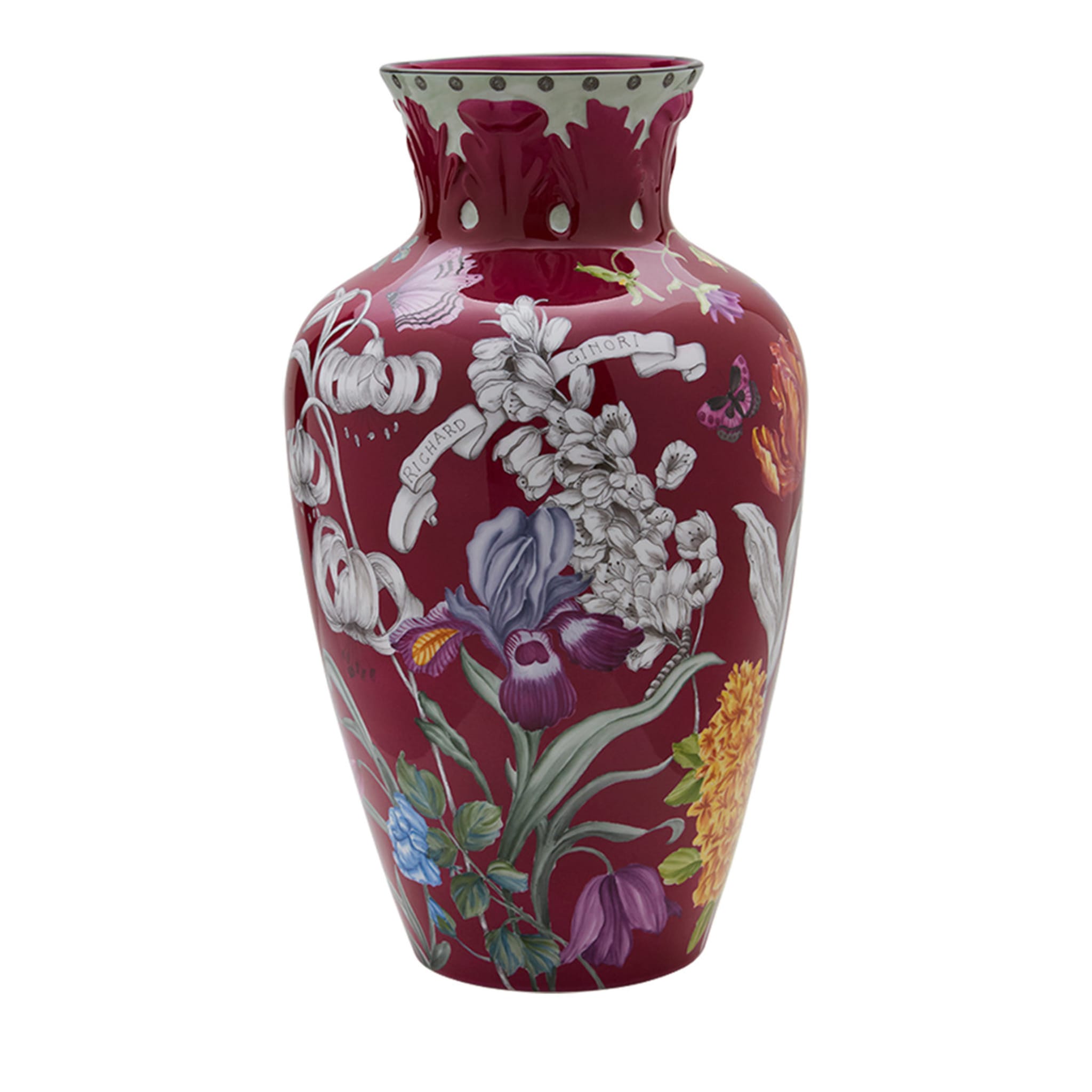 Iris Garden Tall Purple Vase - Main view