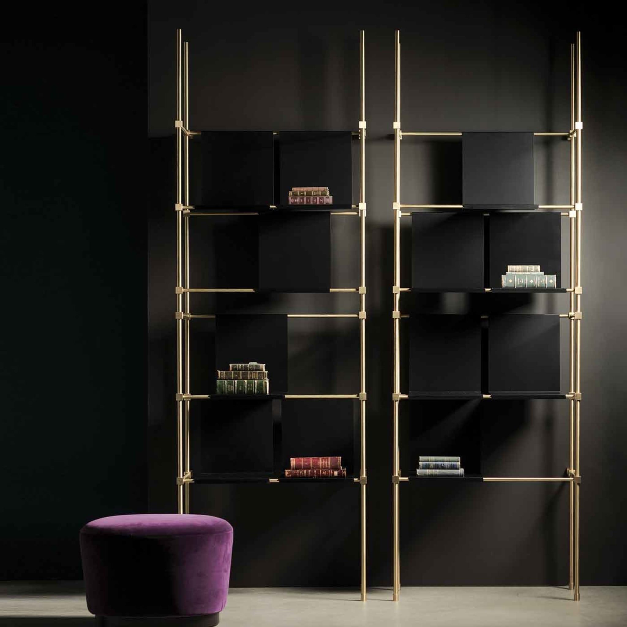 Ludo Brass Bookcase by Filippo Montaina - Alternative view 1