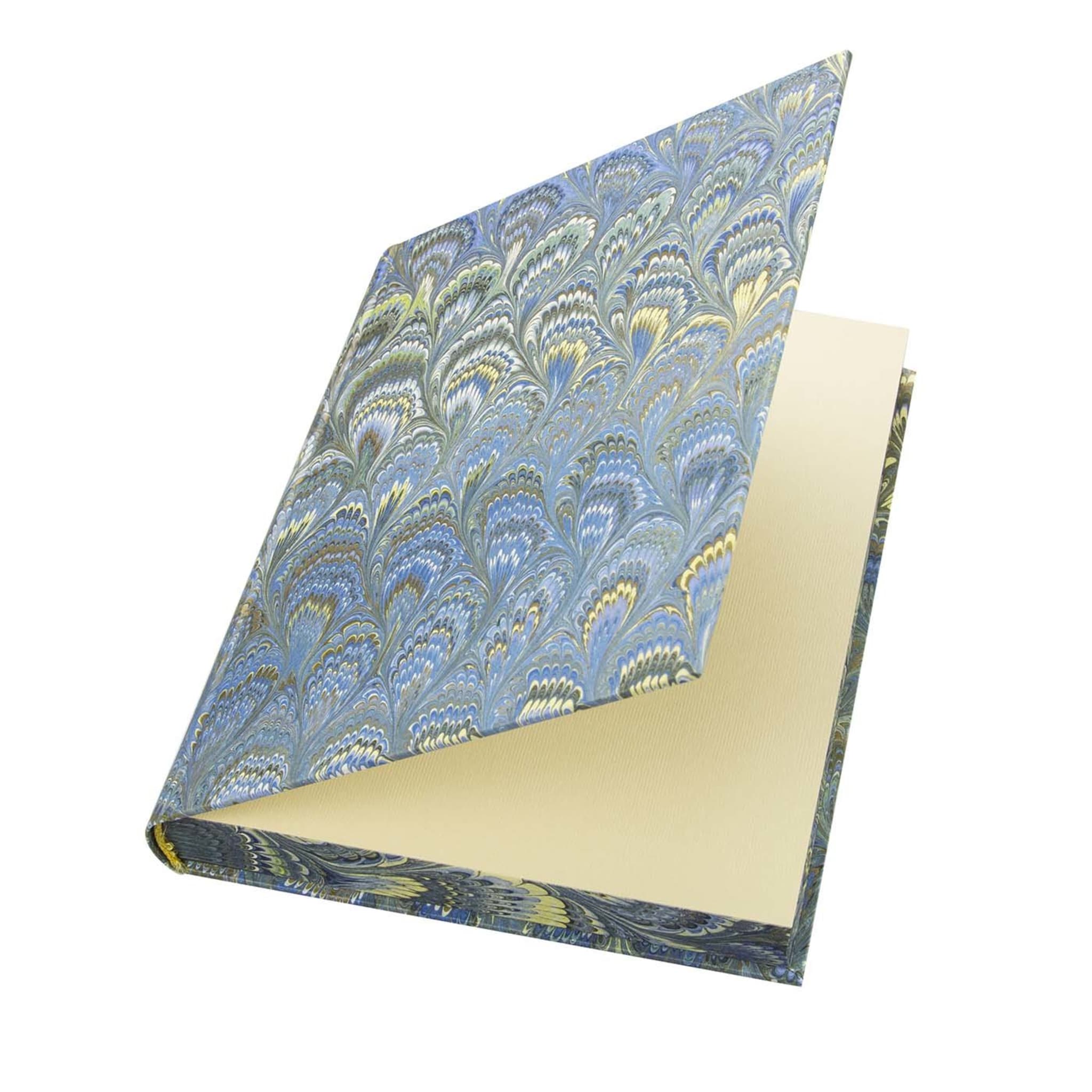 Notizbuch mit blauem und grünem Pfau - Hauptansicht