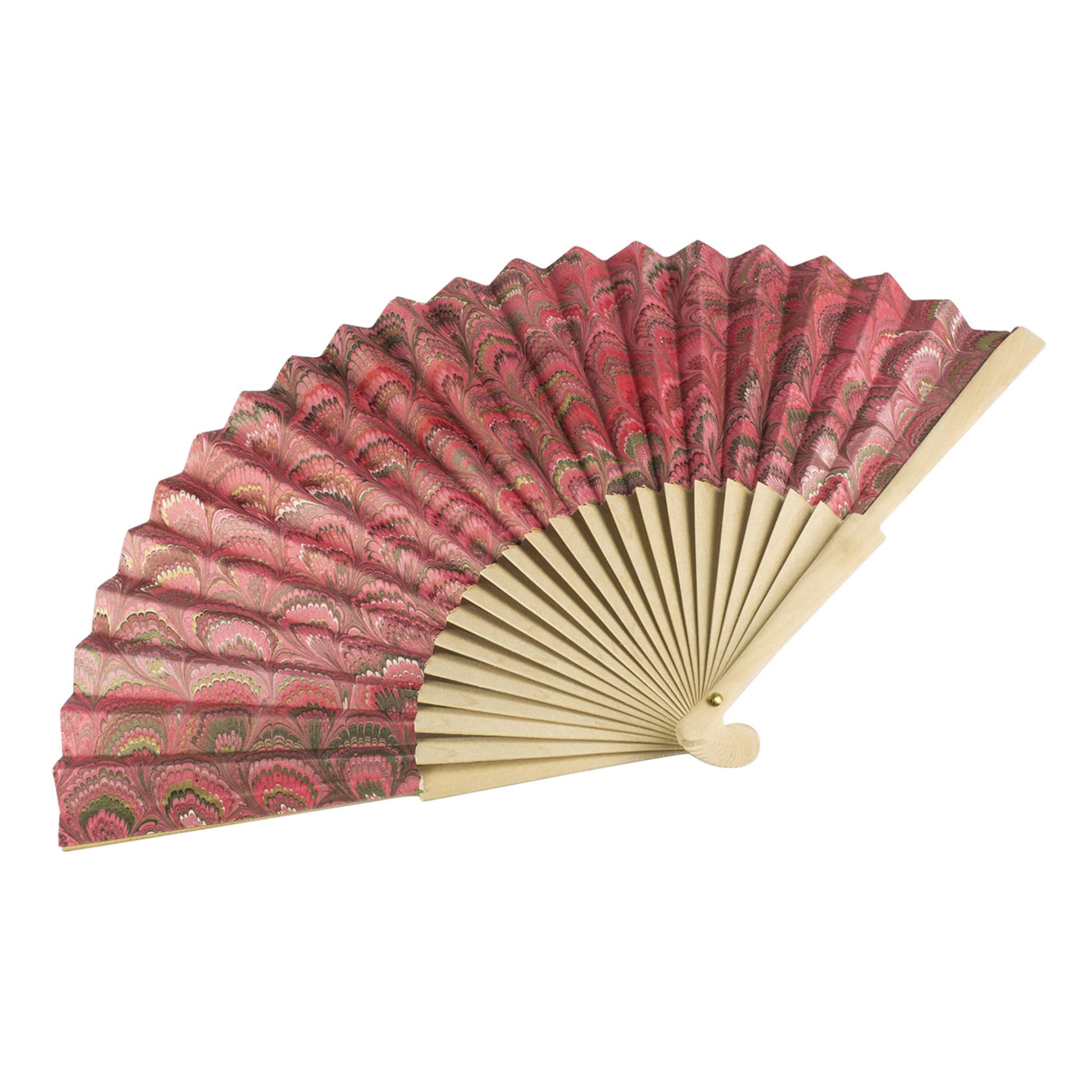 Peacock Set of 2 Red Fans - Main view