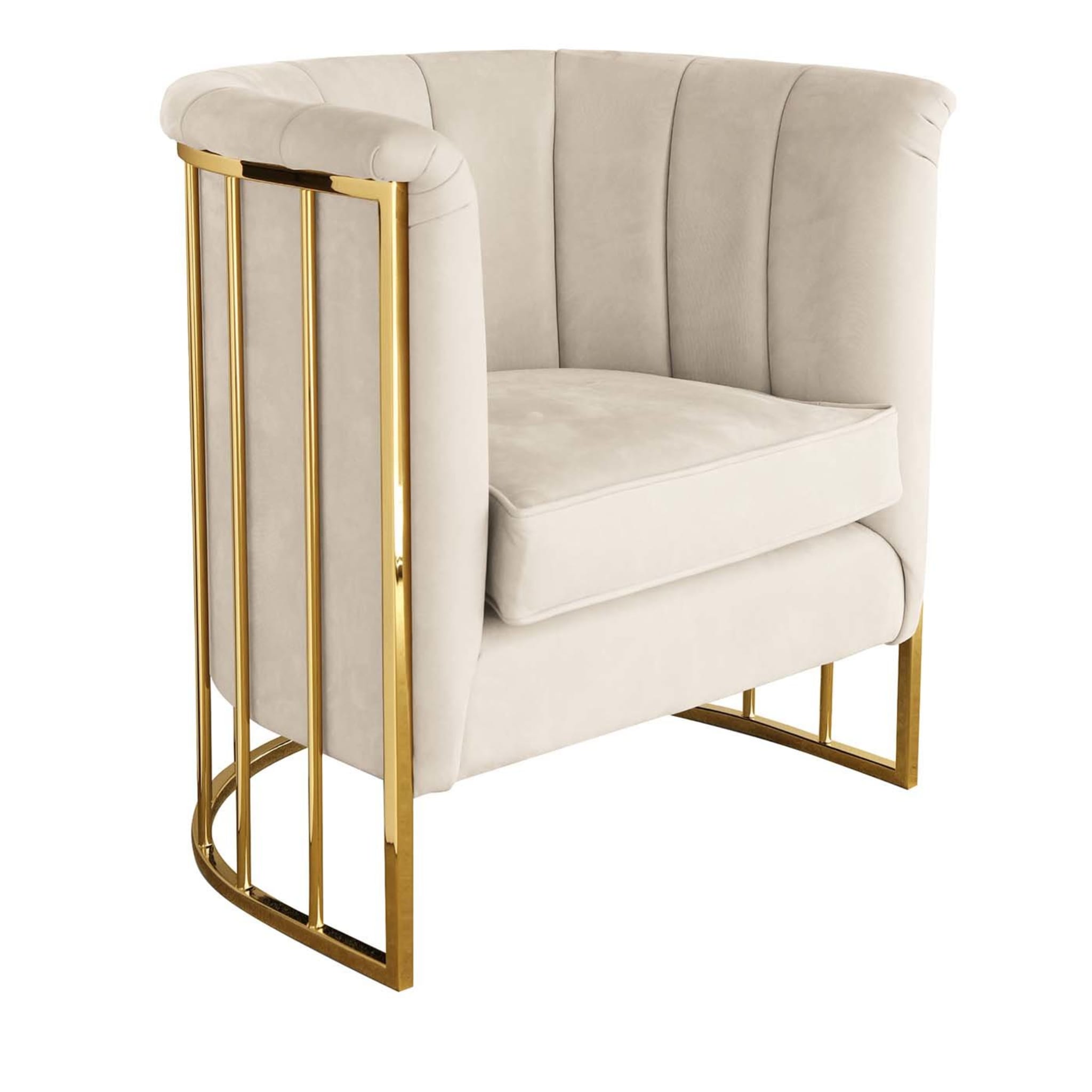 Cage White Armchair - Main view