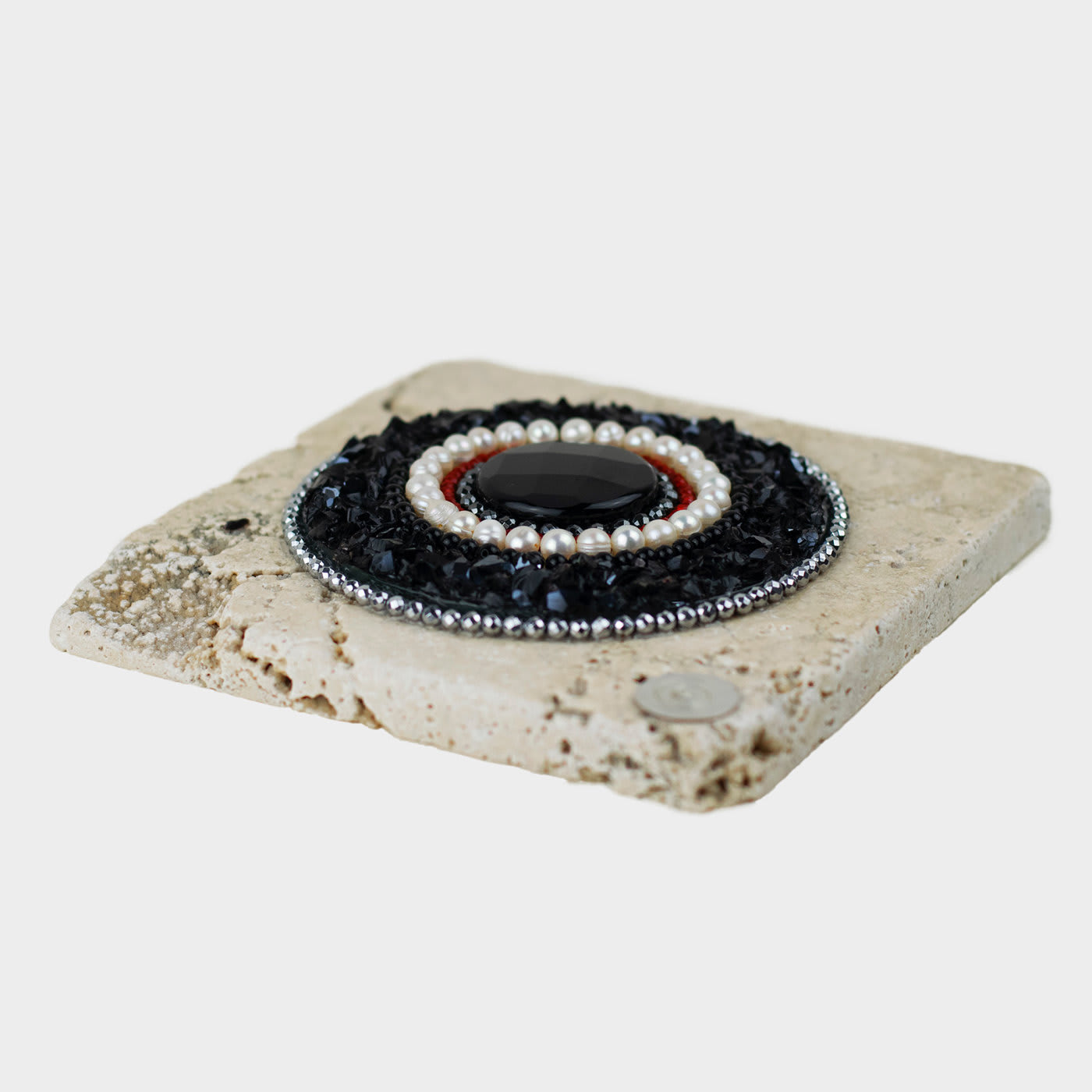 I Tre Cavalieri Mandala Decorative Tile - Spirale Dorata