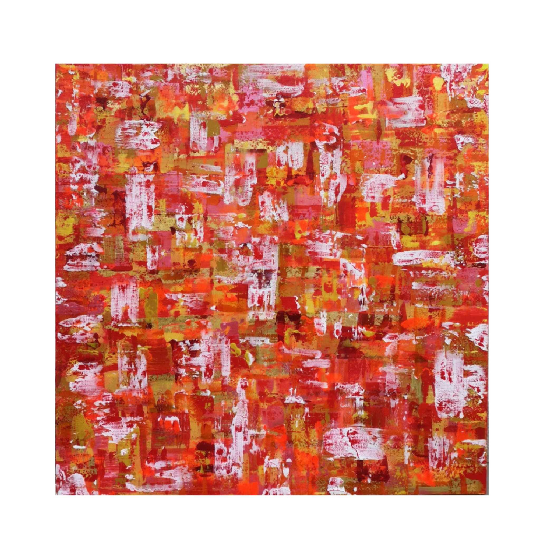 Légèreté de l'âme Peinture acrylique en rouge - Vue principale
