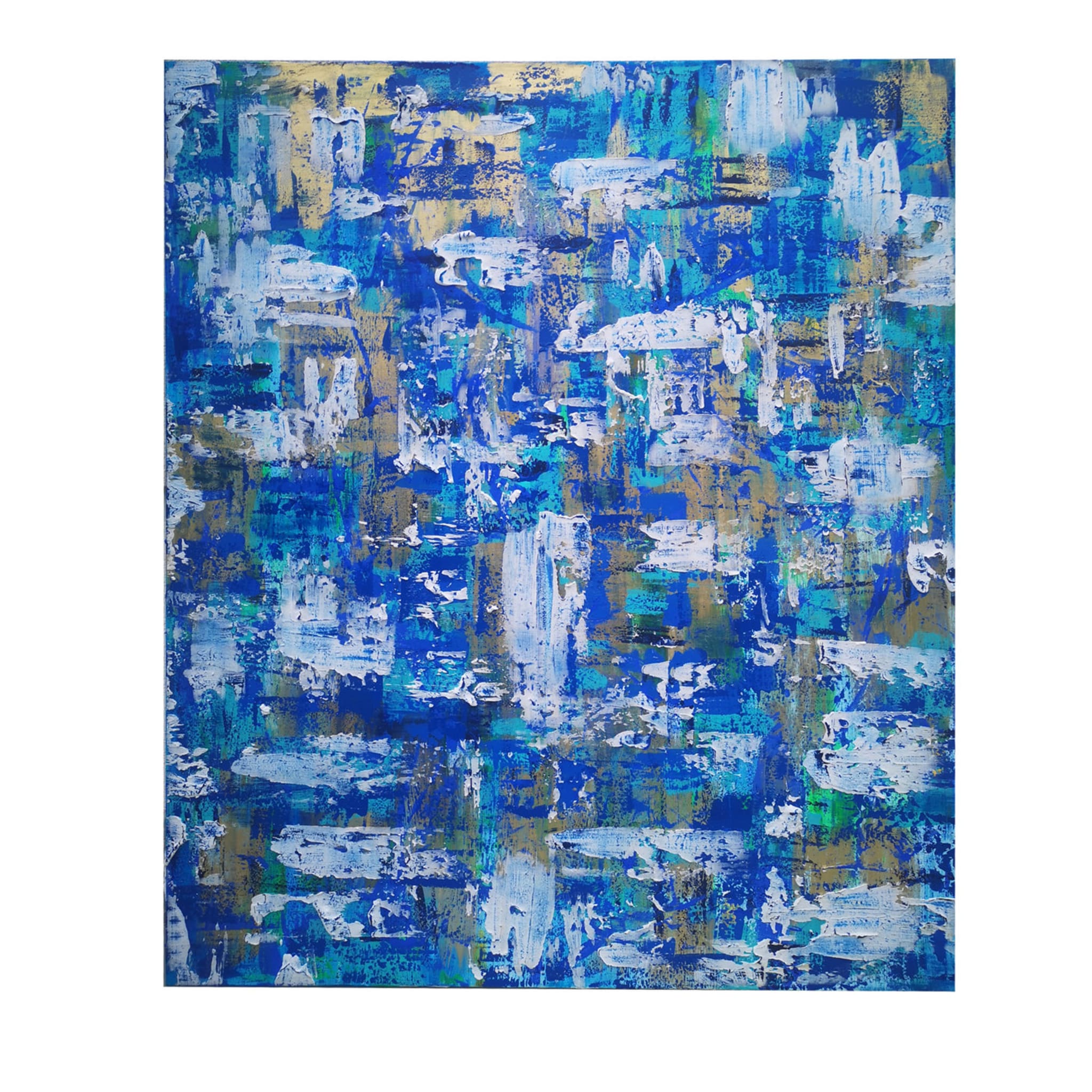Légèreté de l'âme Peinture acrylique en bleu - Vue principale