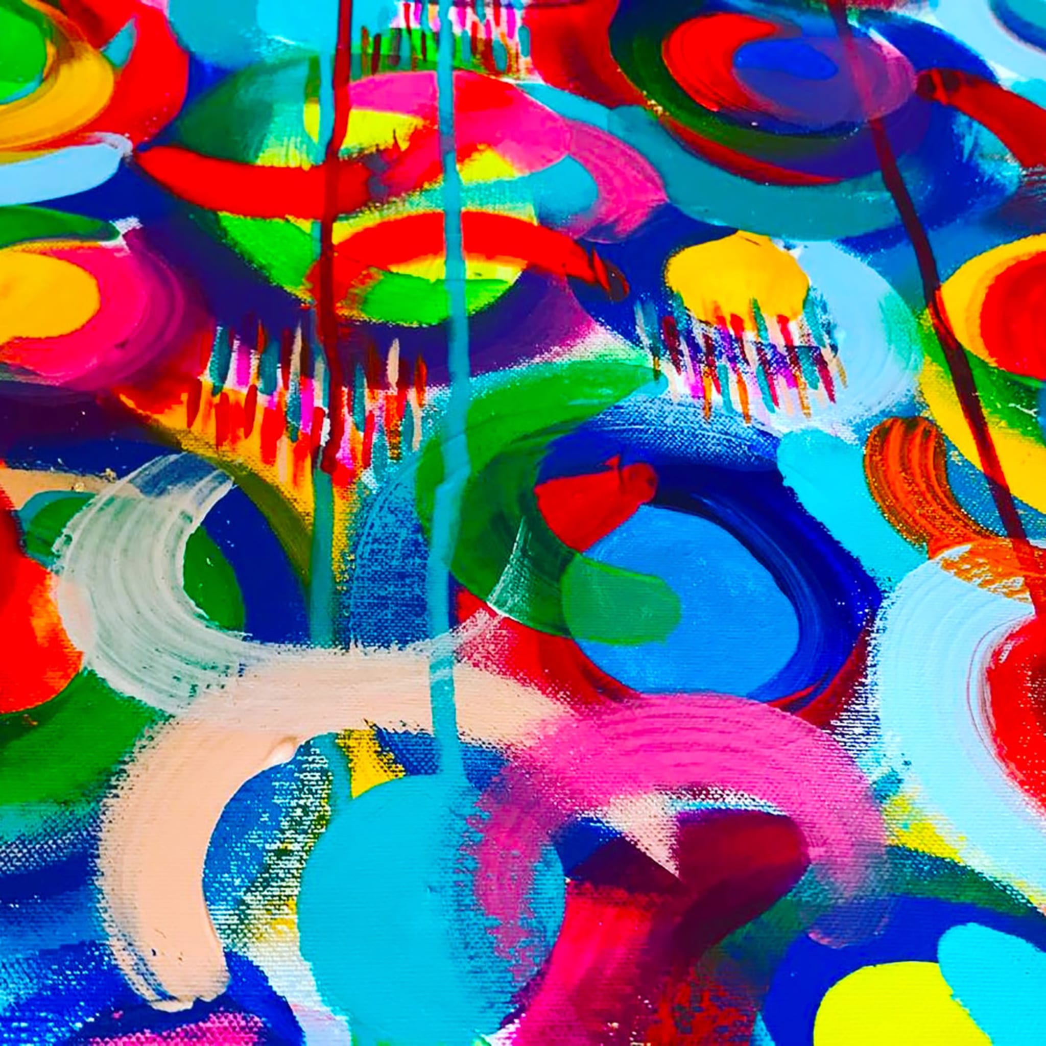 Dance of Colors Acrylic Small Painting - Alternative view 1