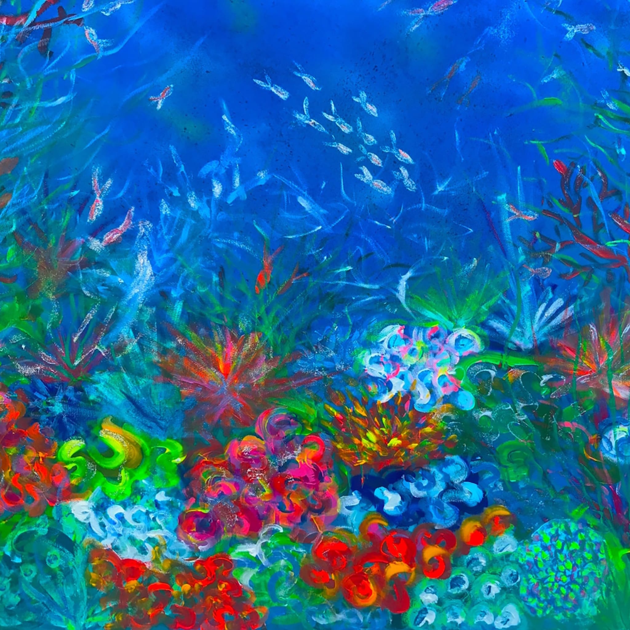 My Underwater Garden Acrylic Painting - Alternative view 1