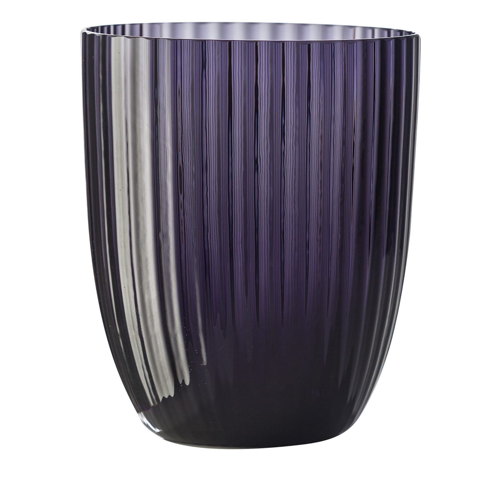 Idra Set de 2 verres à eau violets rayés - Vue principale