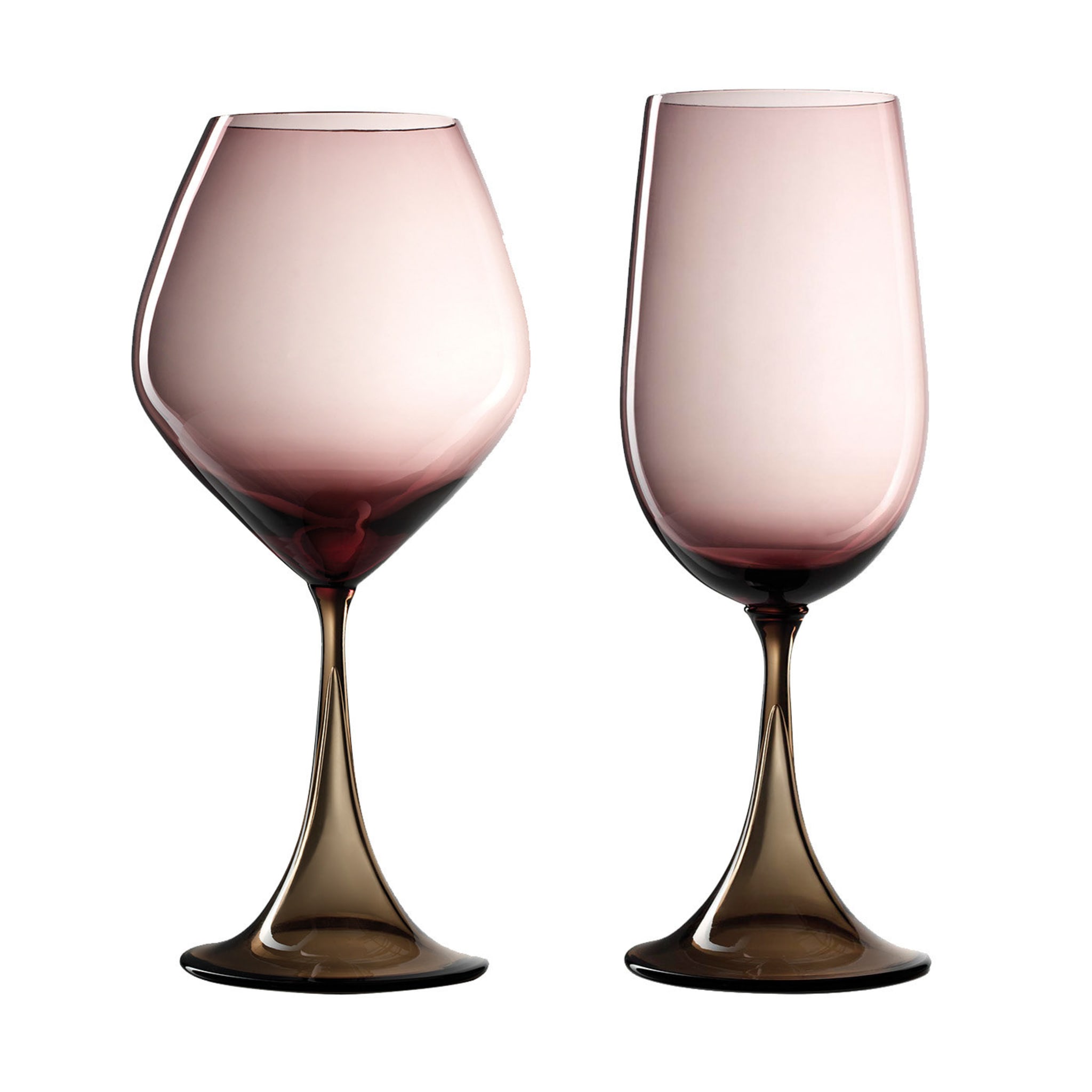 Mille e Una Notte Set of Shiraz and Riesing Gran Cru Pink Wine Glasses by NasonMoretti and Stefano Marcato - Main view