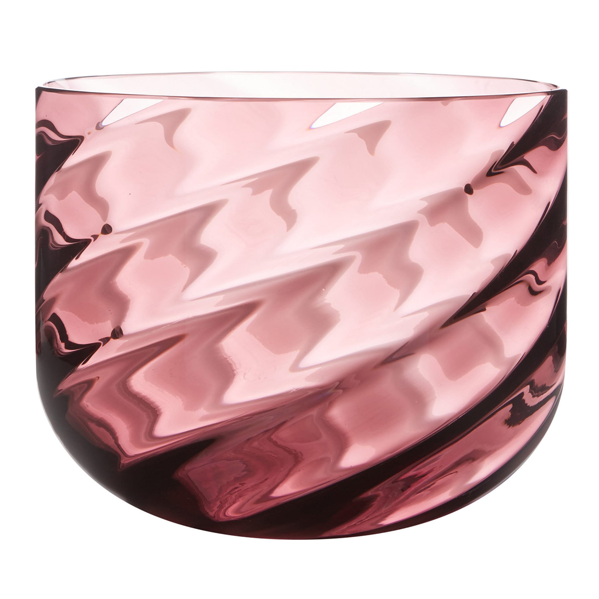 Blow Bowl Vase moyen rose par Matteo Zorzenoni - Vue principale