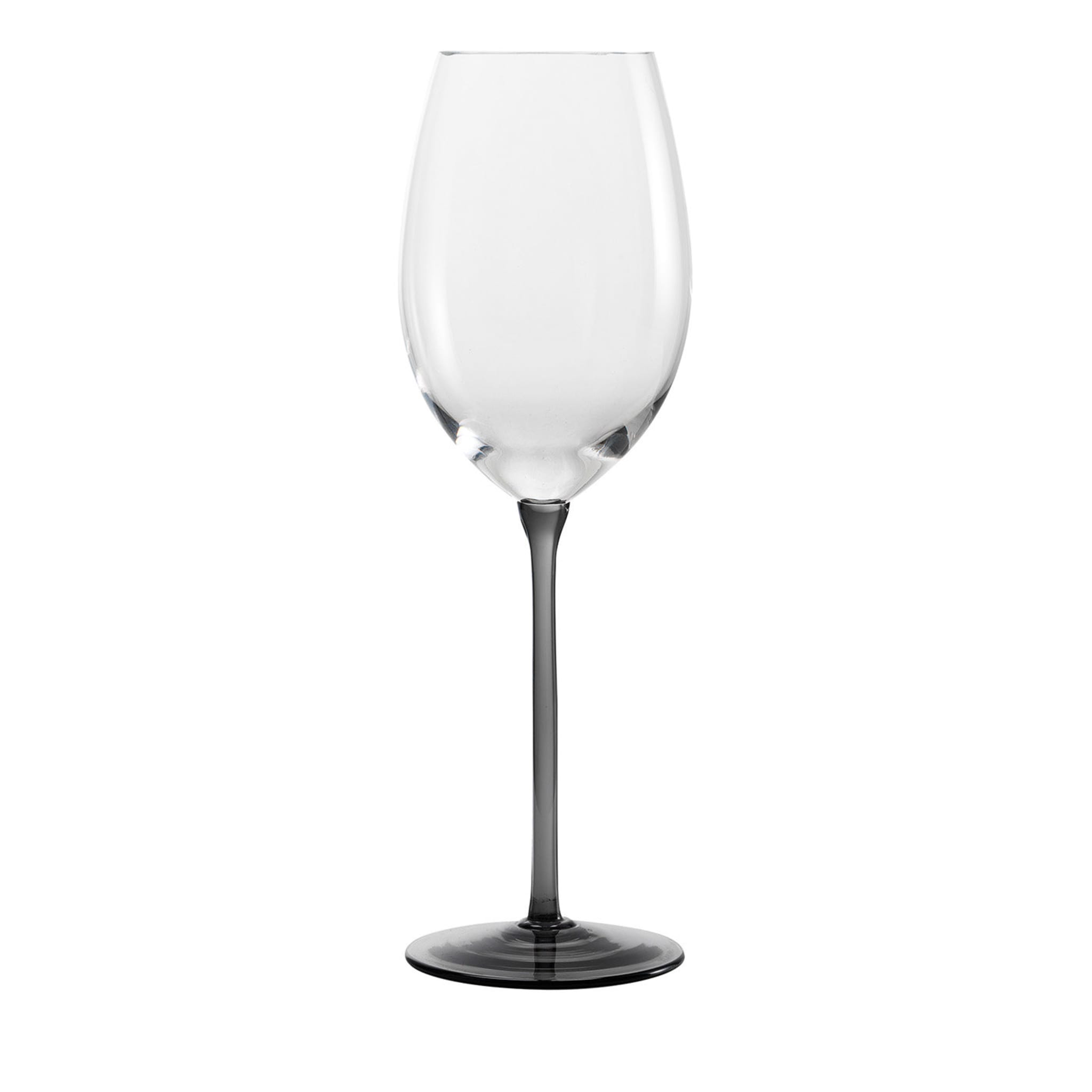 Higher Black White Wine Glass - Main view