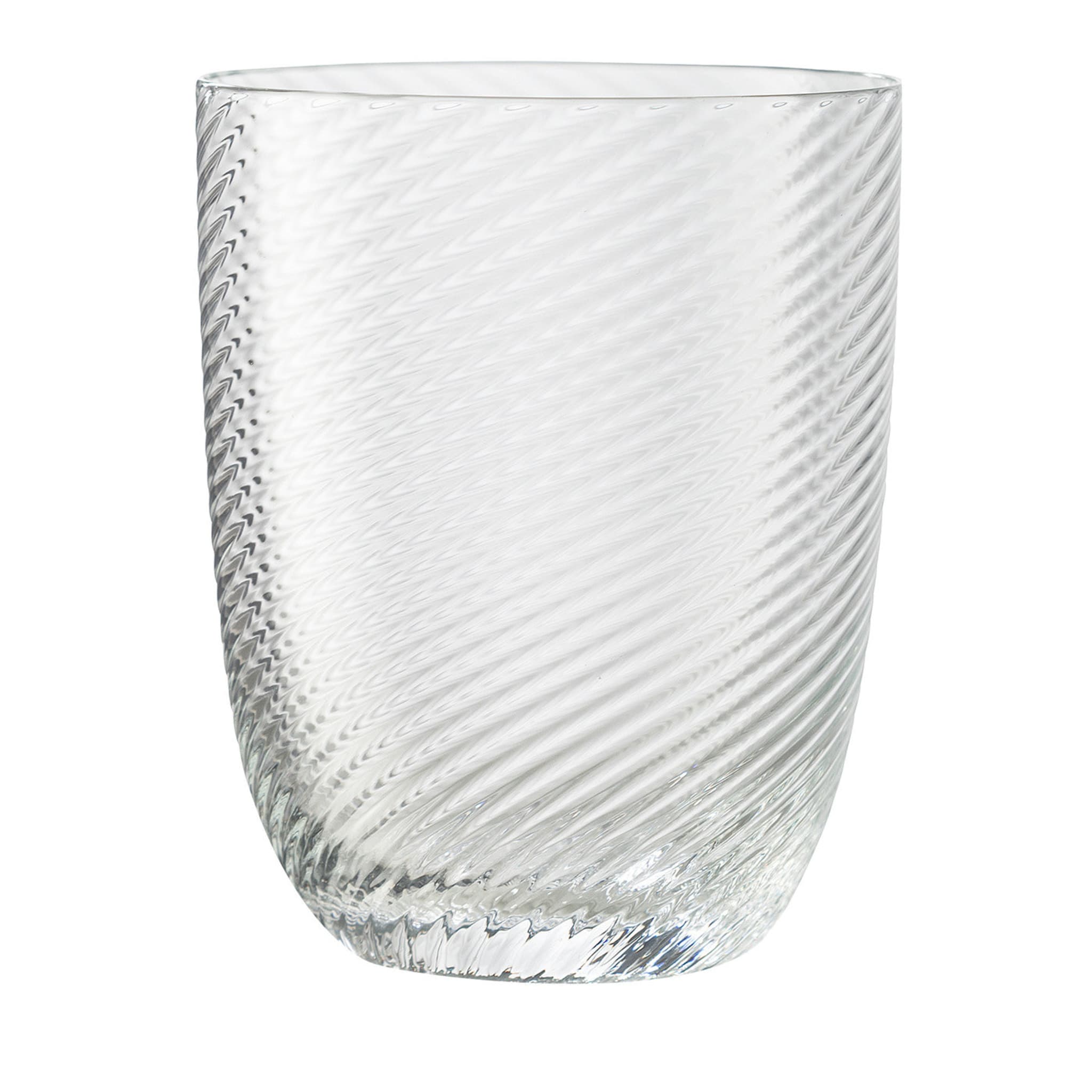 Idra Set of 2 Twisted Striped Transparent Water Glasses - Main view