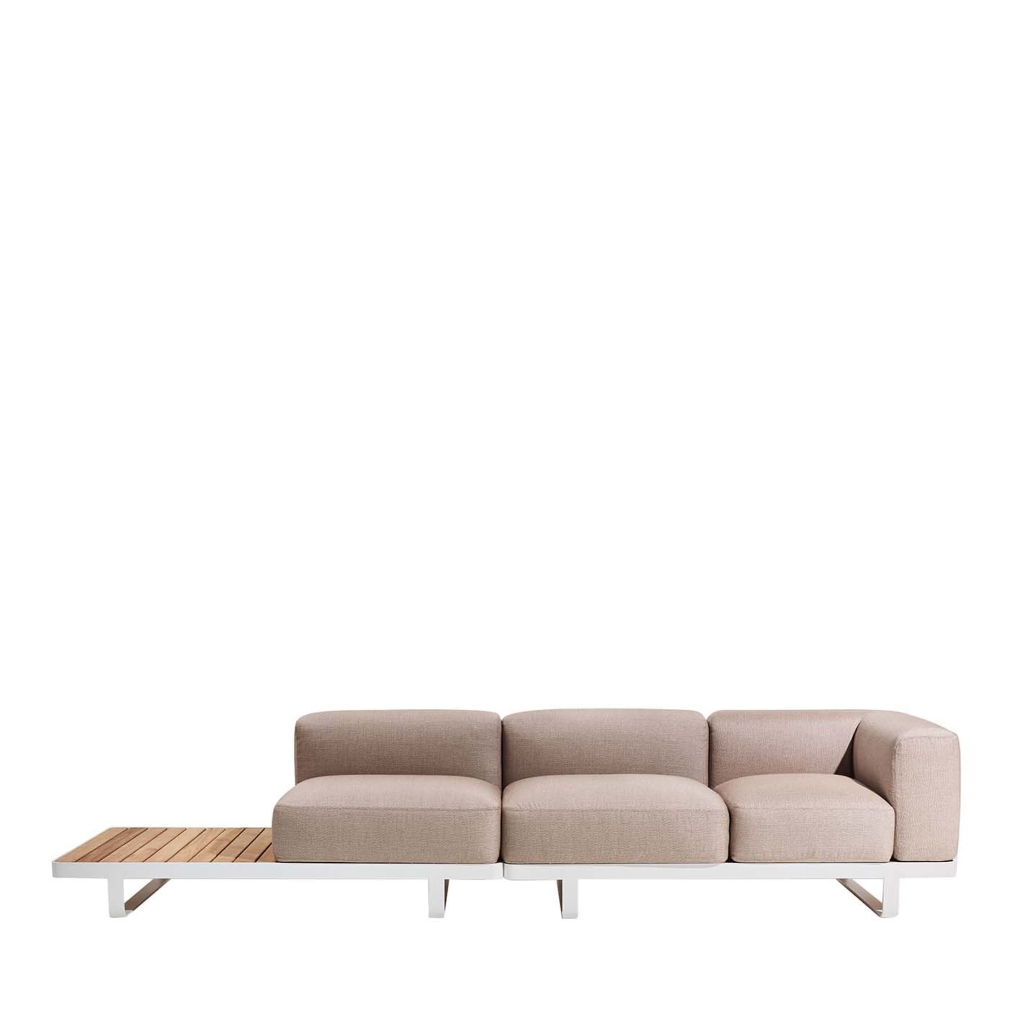 Makemake Weiß und Beige Modulares Sofa - Hauptansicht