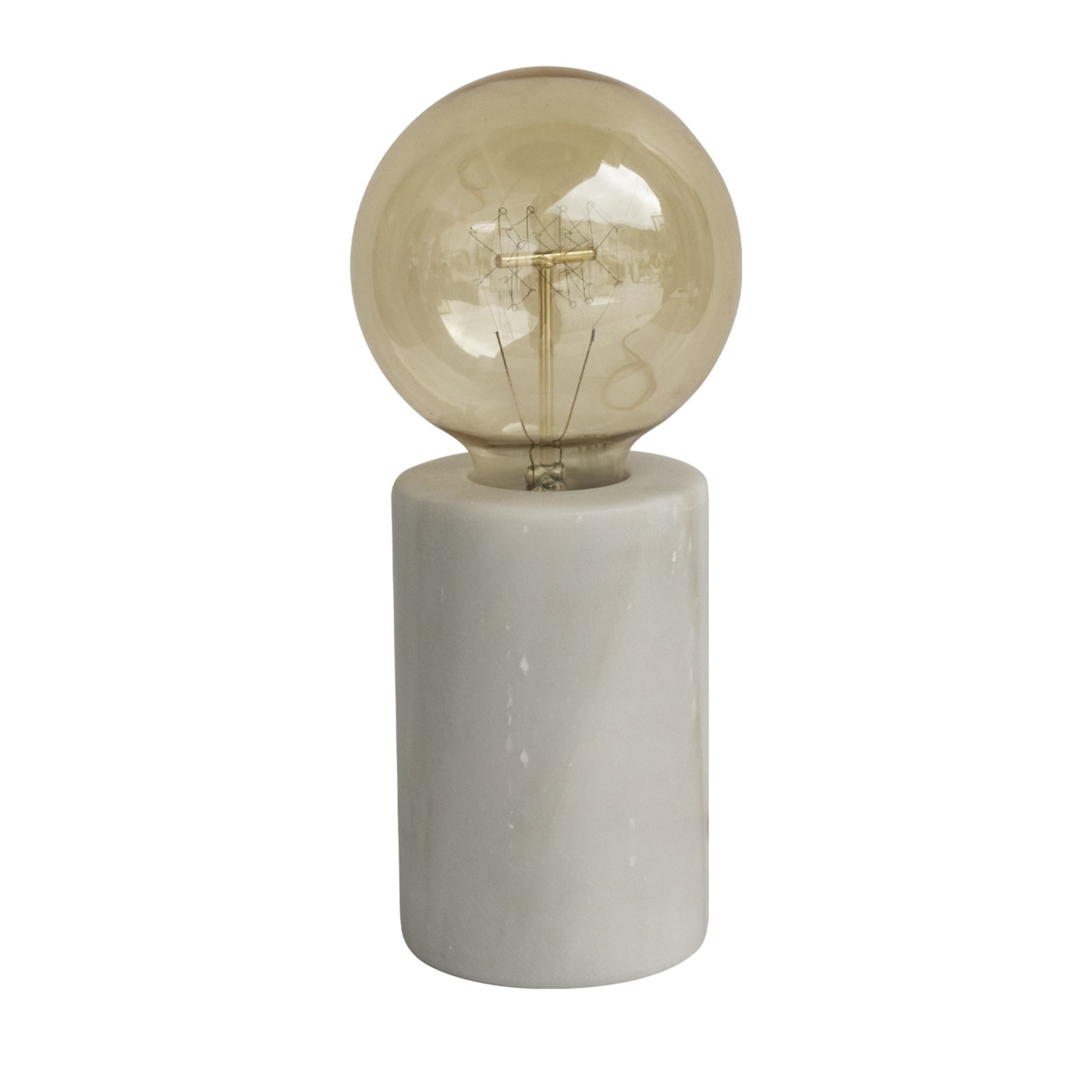 Lampe à poser en marbre de Carrare blanc - Vue principale