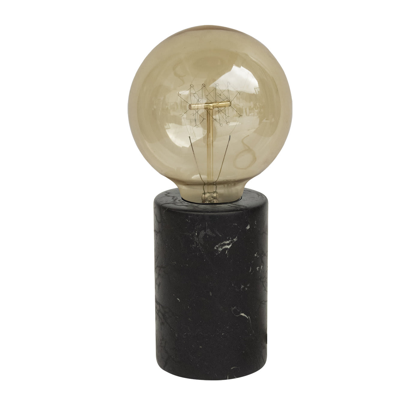 Black Marquina Marble Table Lamp - Carrara Home Design