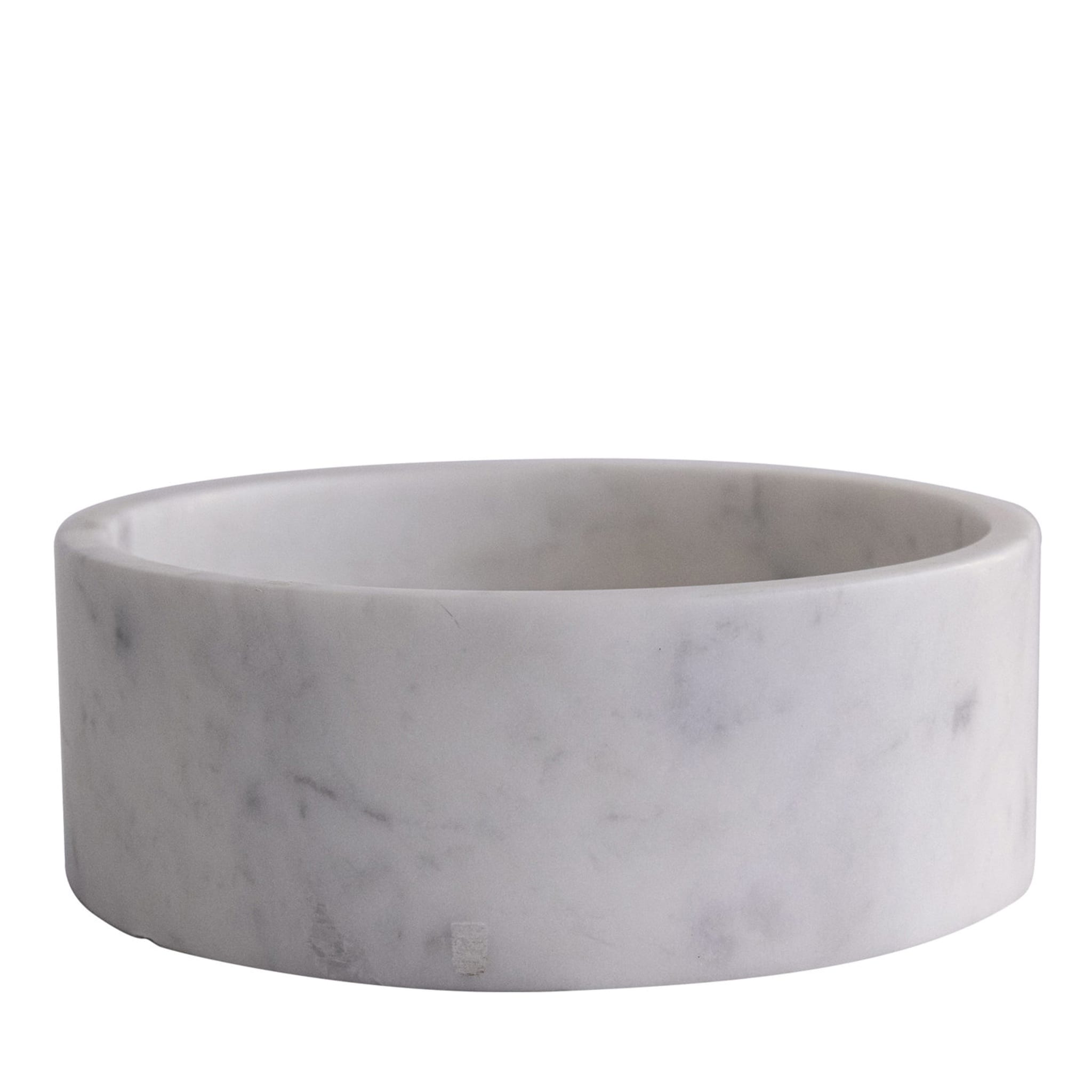 Modern White Carrara Marble Bowl - Main view
