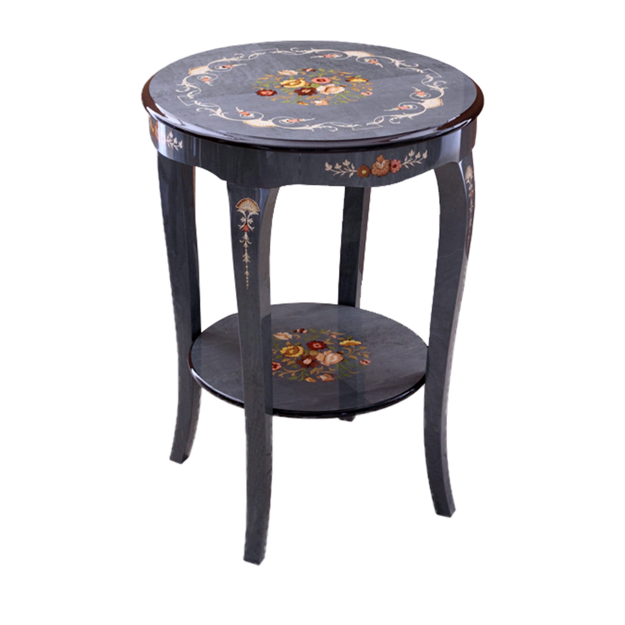 Blue Maple Round 2-Tier End Table - Main view