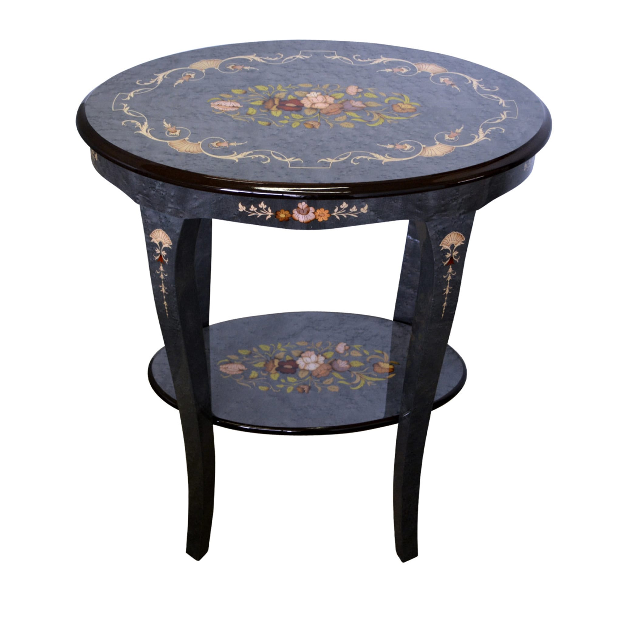 Blue Maple Oval 2-Tier End Table - Main view