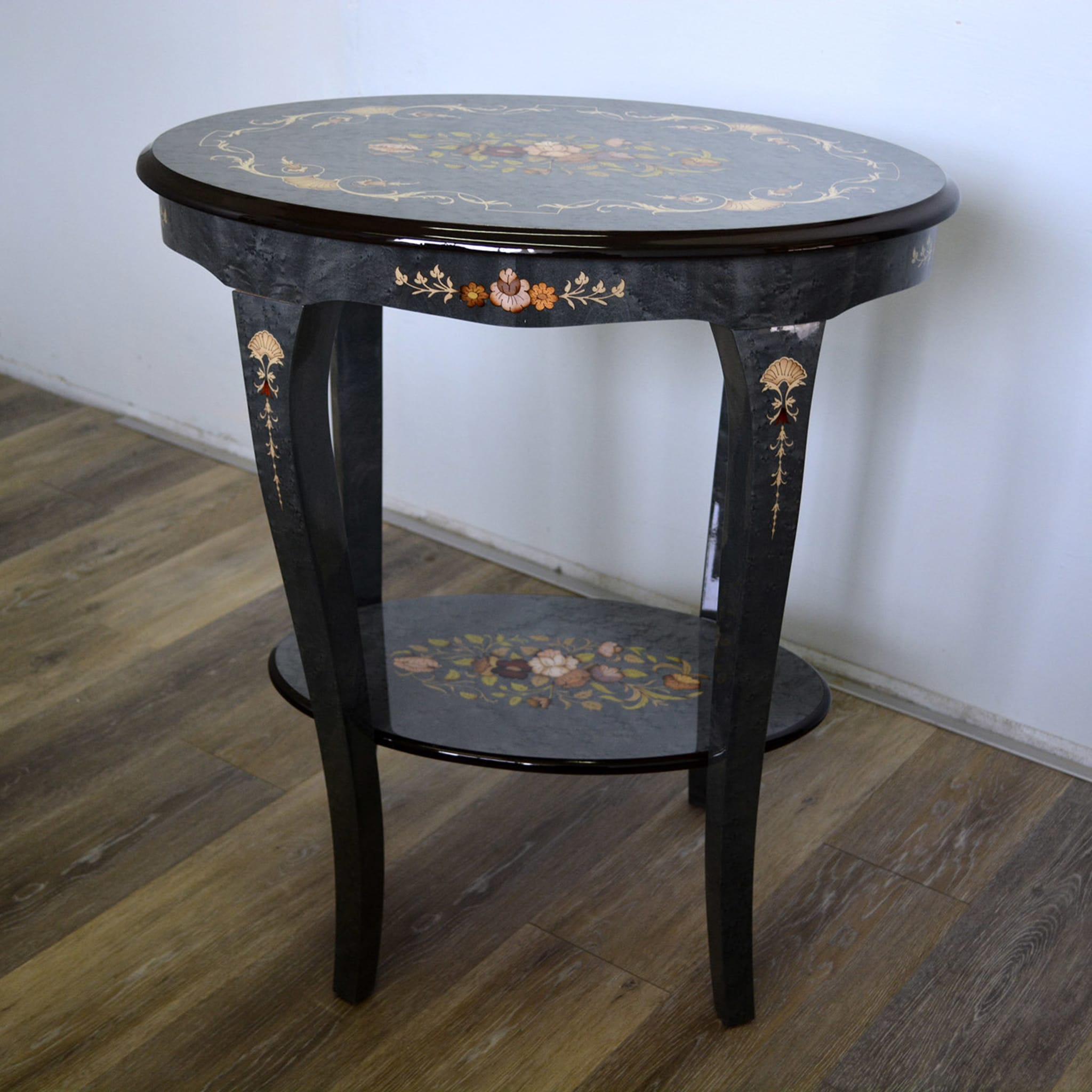 Blue Maple Oval 2-Tier End Table - Alternative view 4