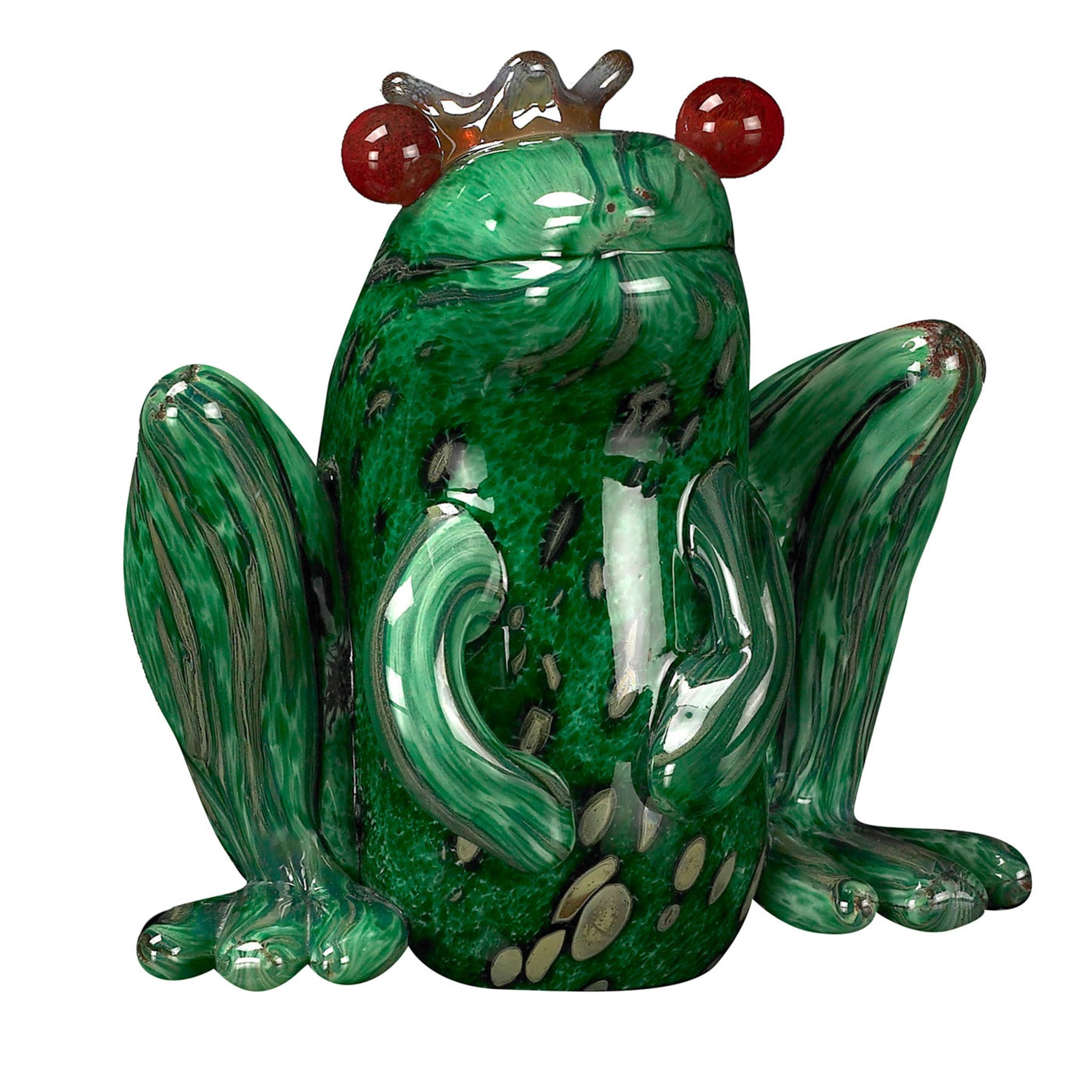 The Frog Prince Green Glass Figurine - Main view