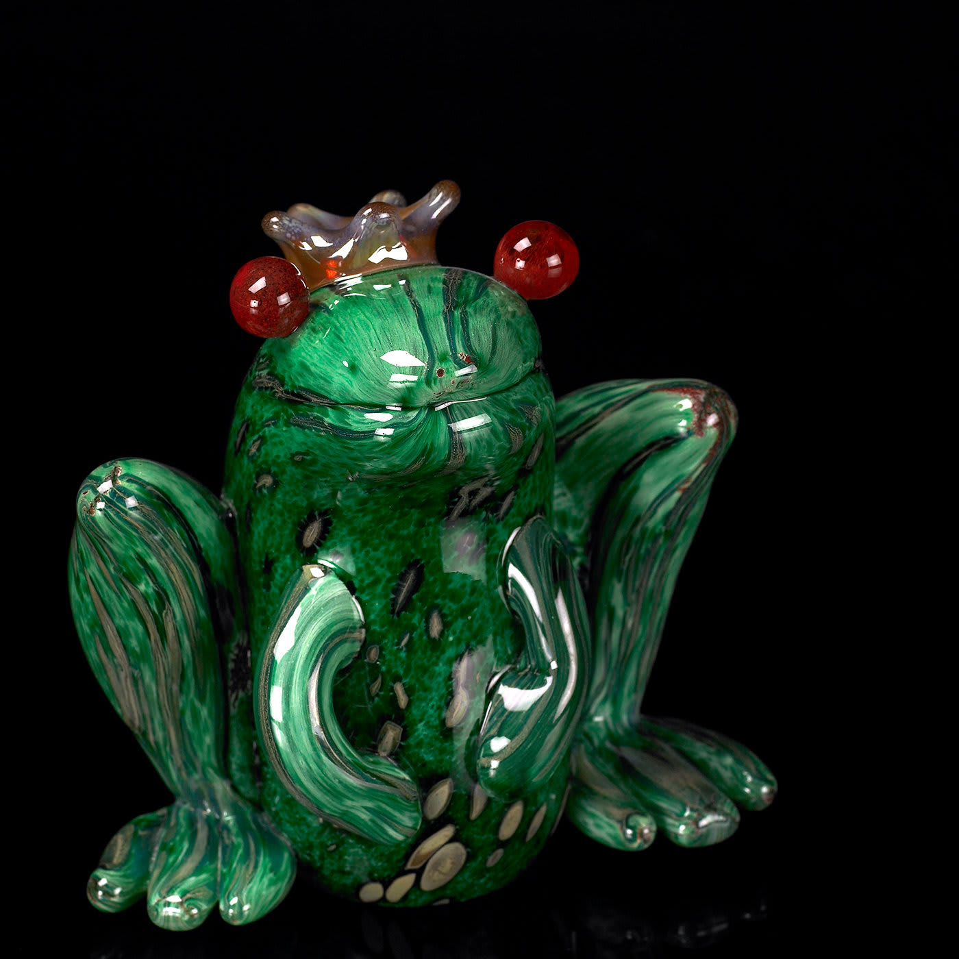 The Frog Prince Green Glass Figurine - VGnewtrend