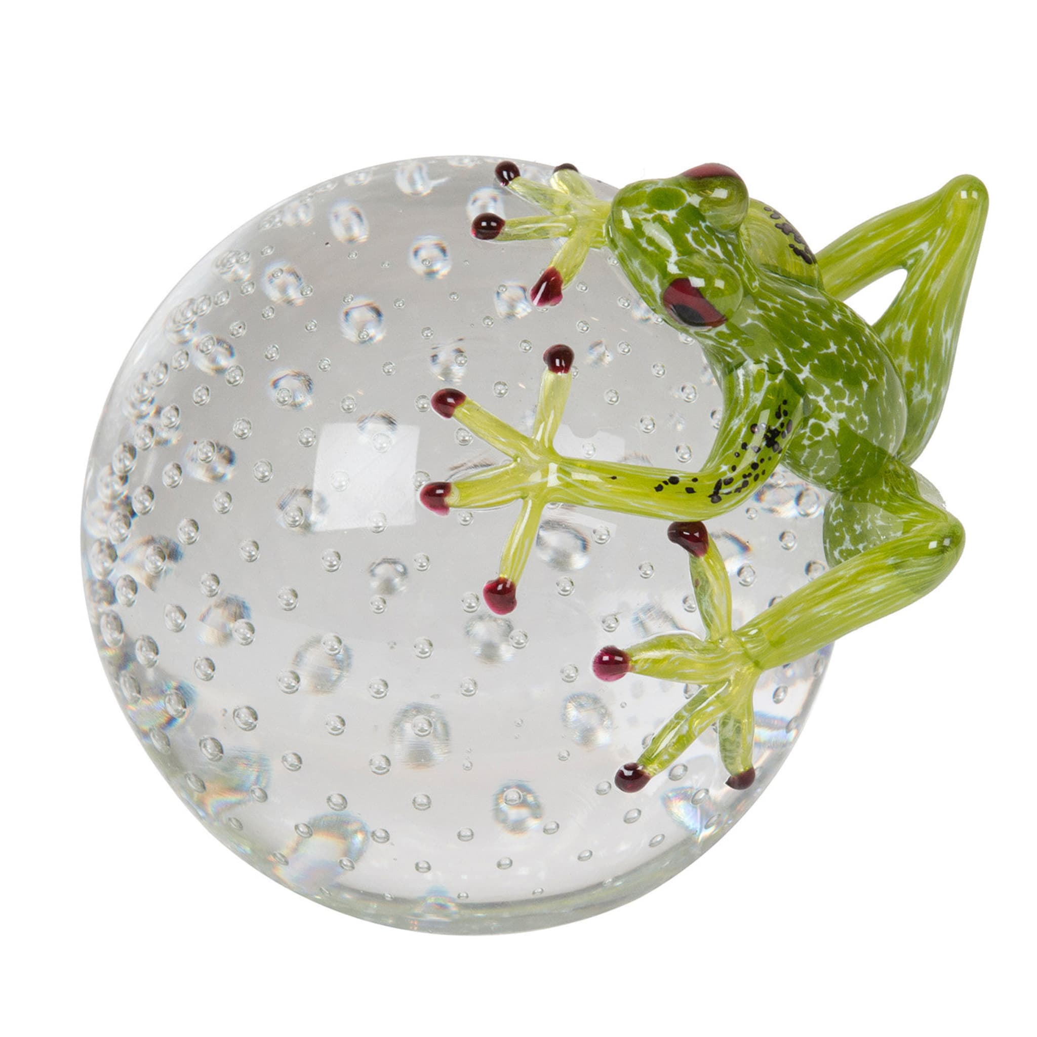 Green Glass Frog On Sphere  - Main view