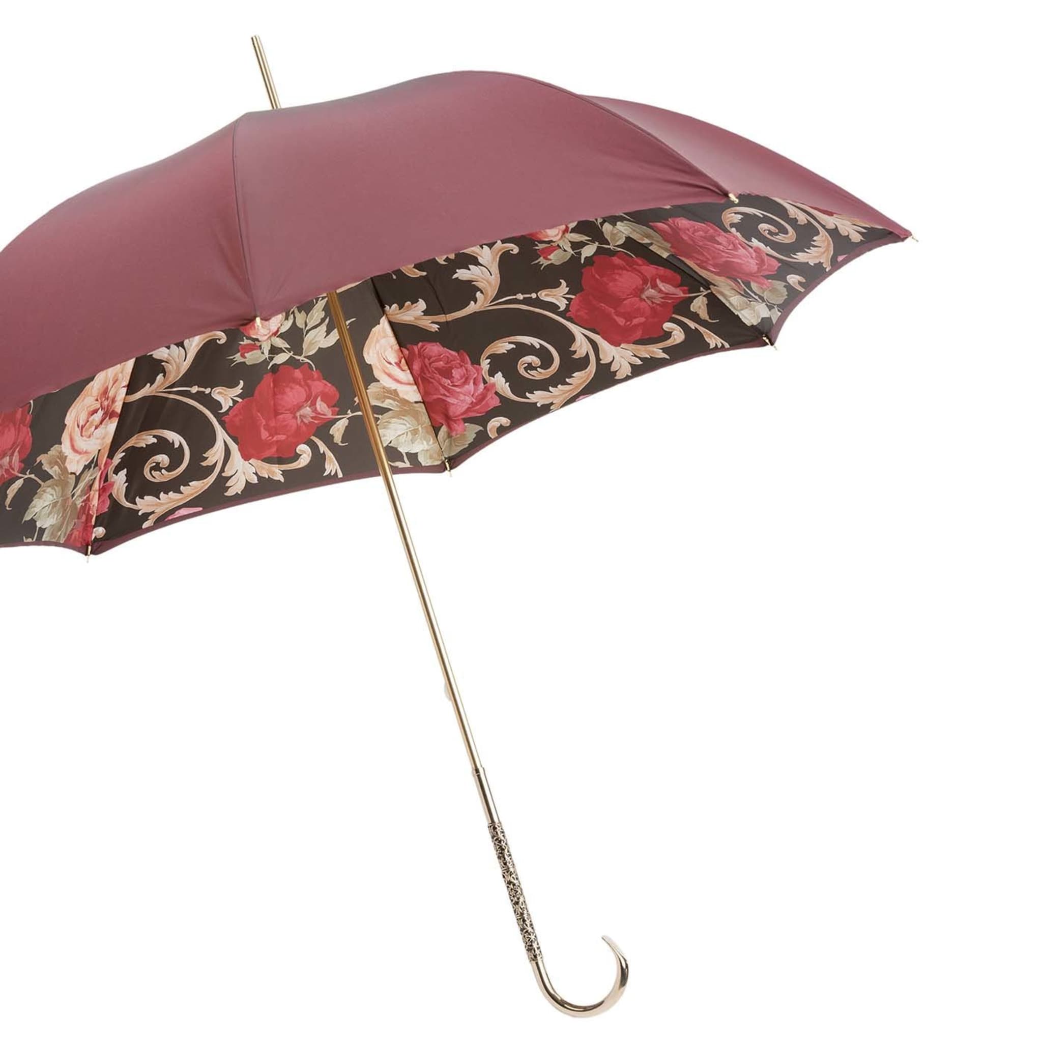 Burgunderfarbener Vintage-Regenschirm - Doppeltuch - Alternative Ansicht 4