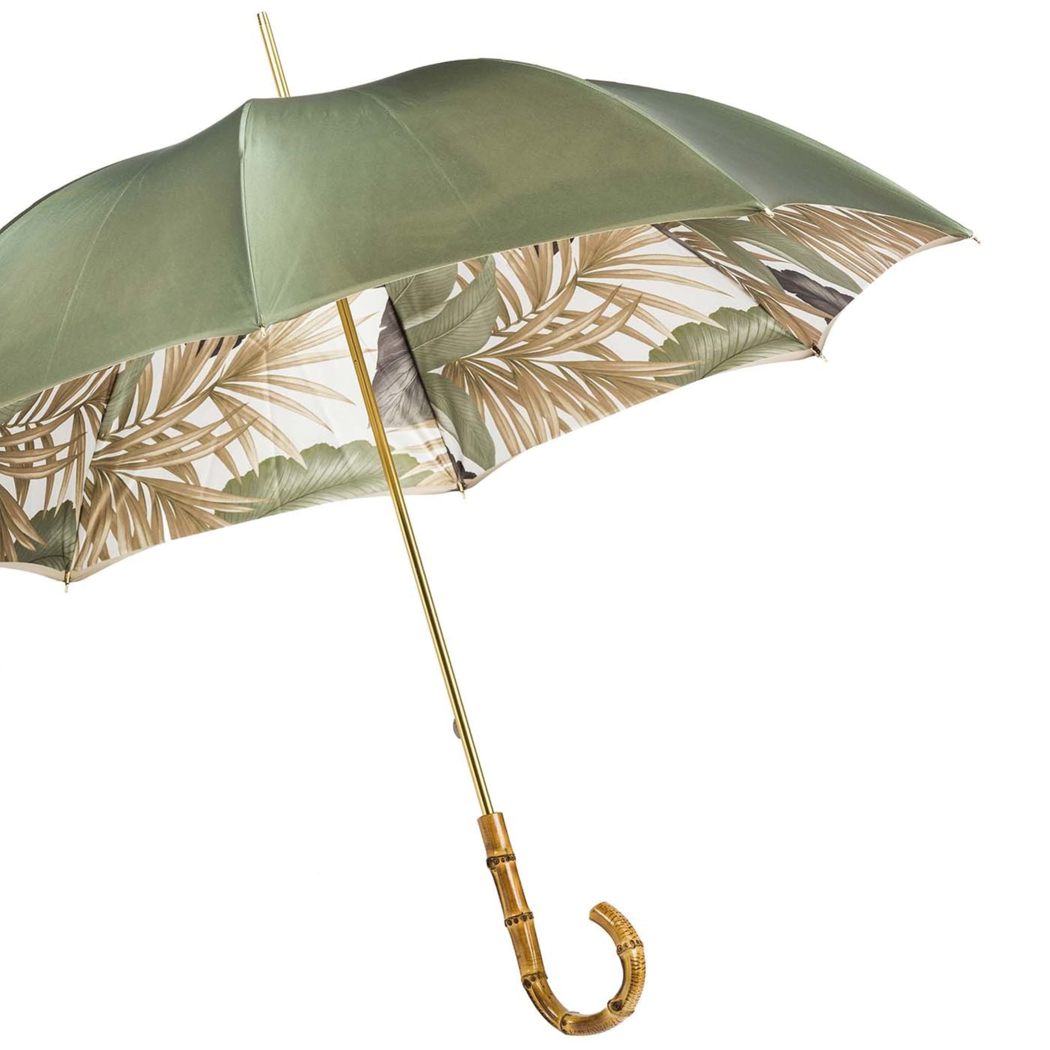 Tropischer Regenschirm mit Bambusgriff - Doppeltuch - Alternative Ansicht 2