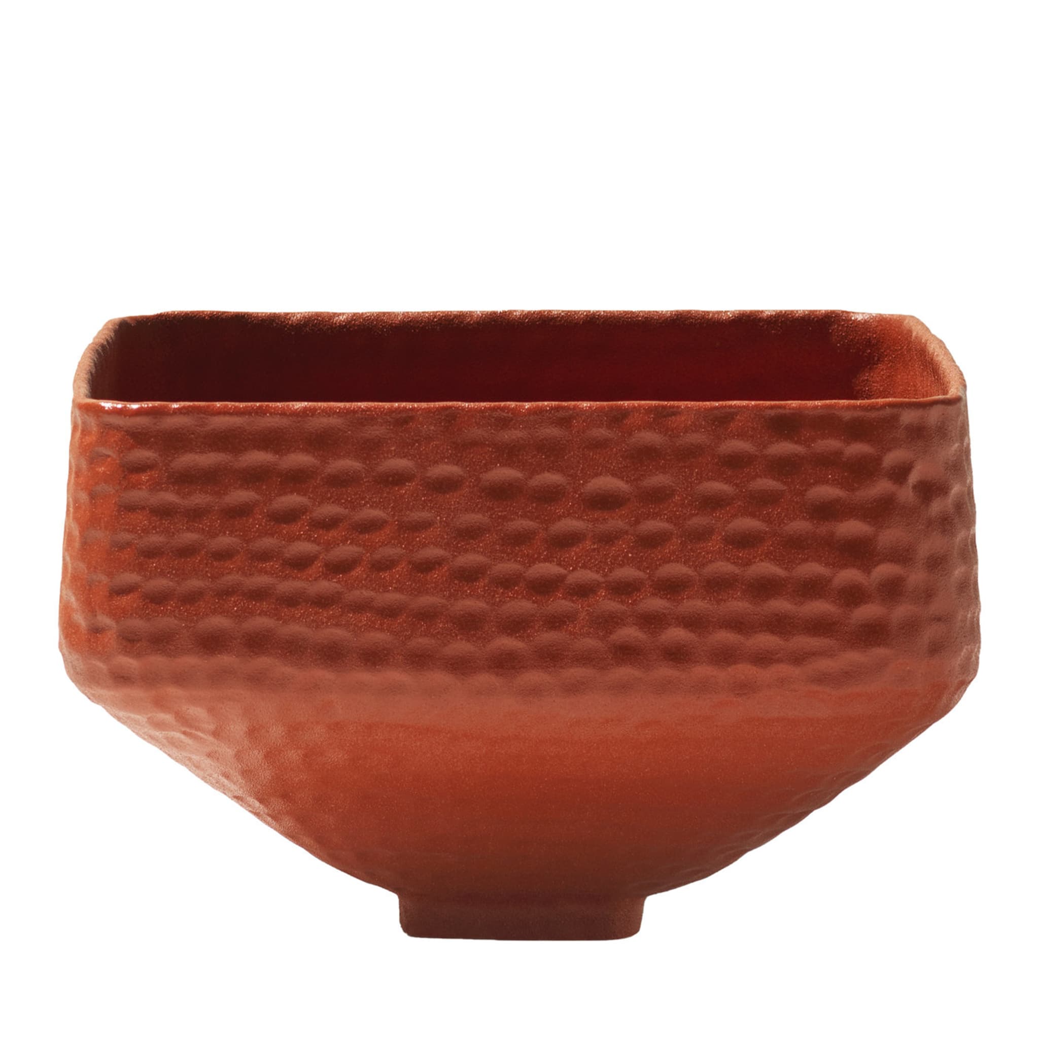 Battuti Indian Red High Bowl by Andrea Anastasio - Main view