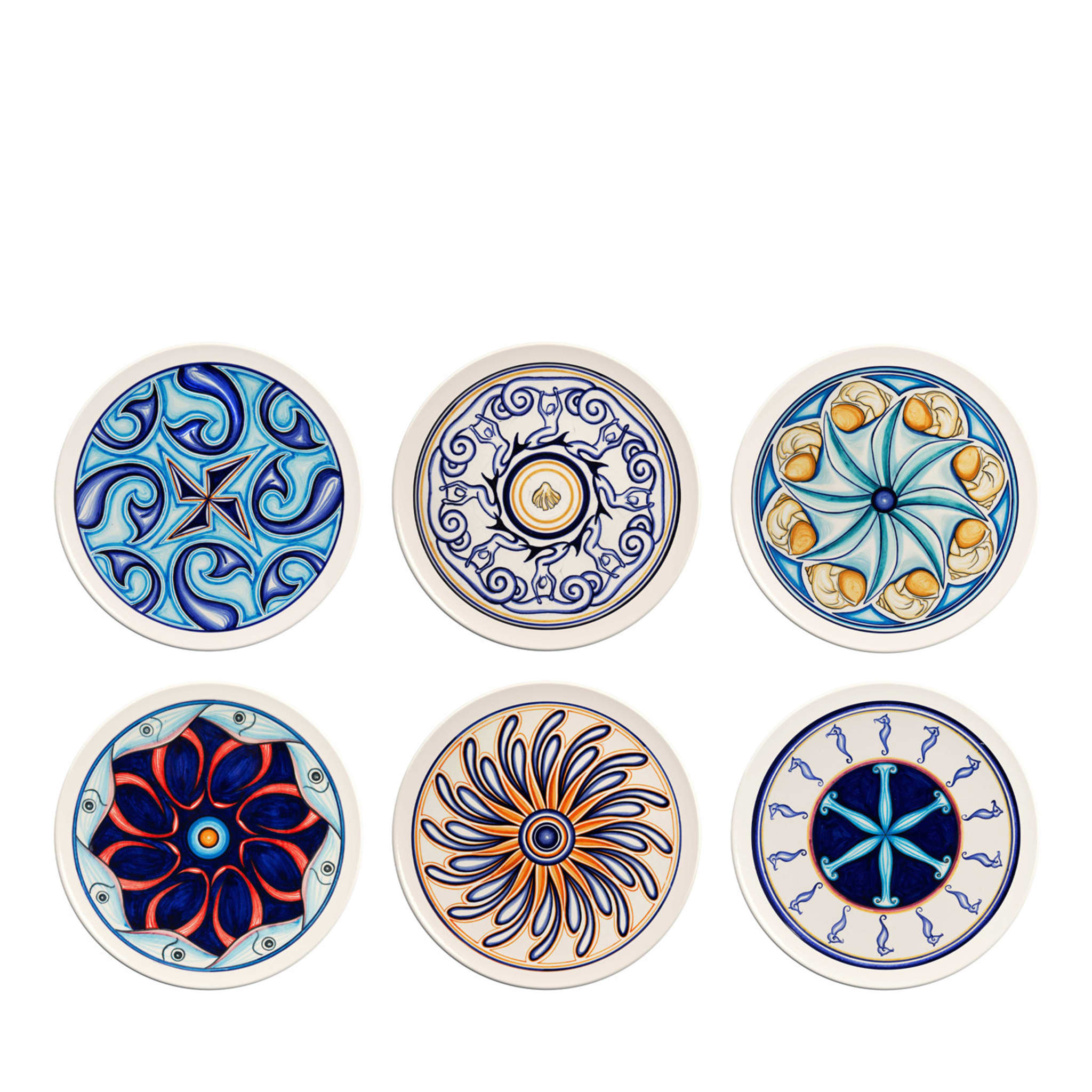 Colapesce Set of 6 Decorative Plates #2 - Main view