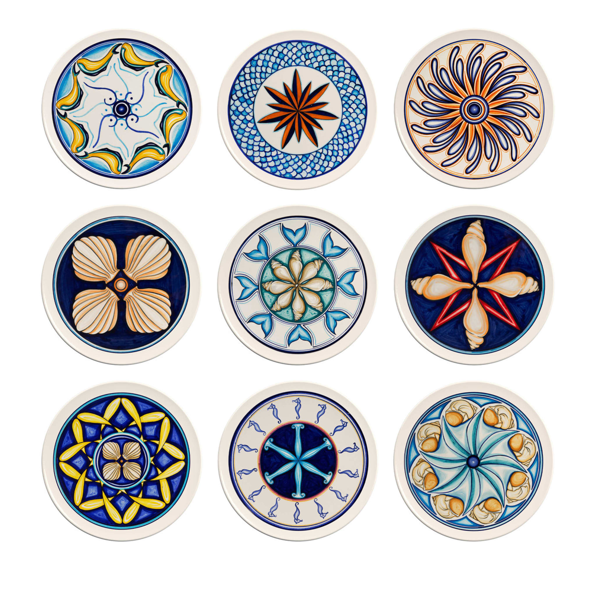 Colapesce Set of 9 Decorative Plates #2 - Main view
