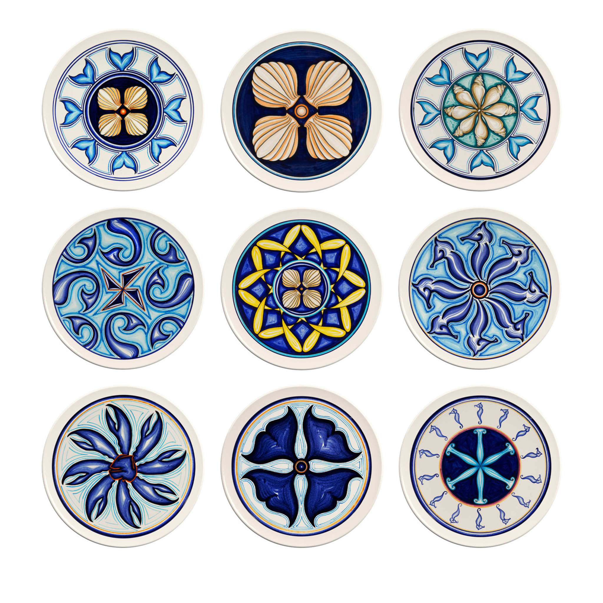 Colapesce Set of 9 Decorative Plates #3 - Main view