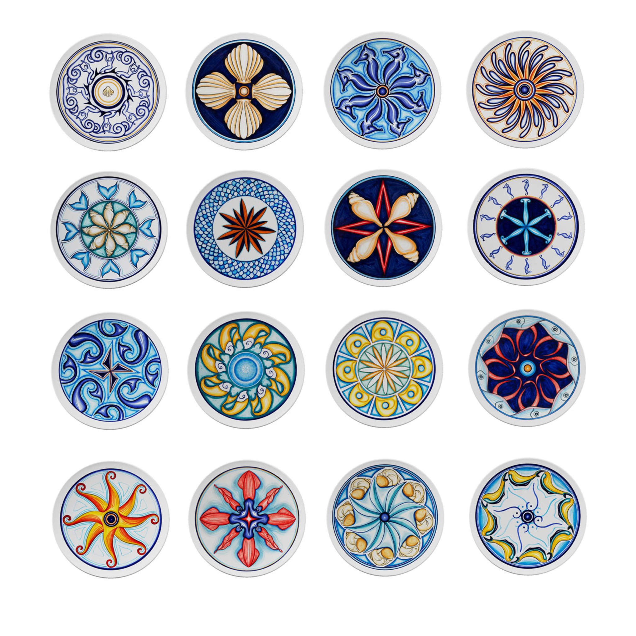Colapesce Satz von 16 dekorativen Tellern - Hauptansicht
