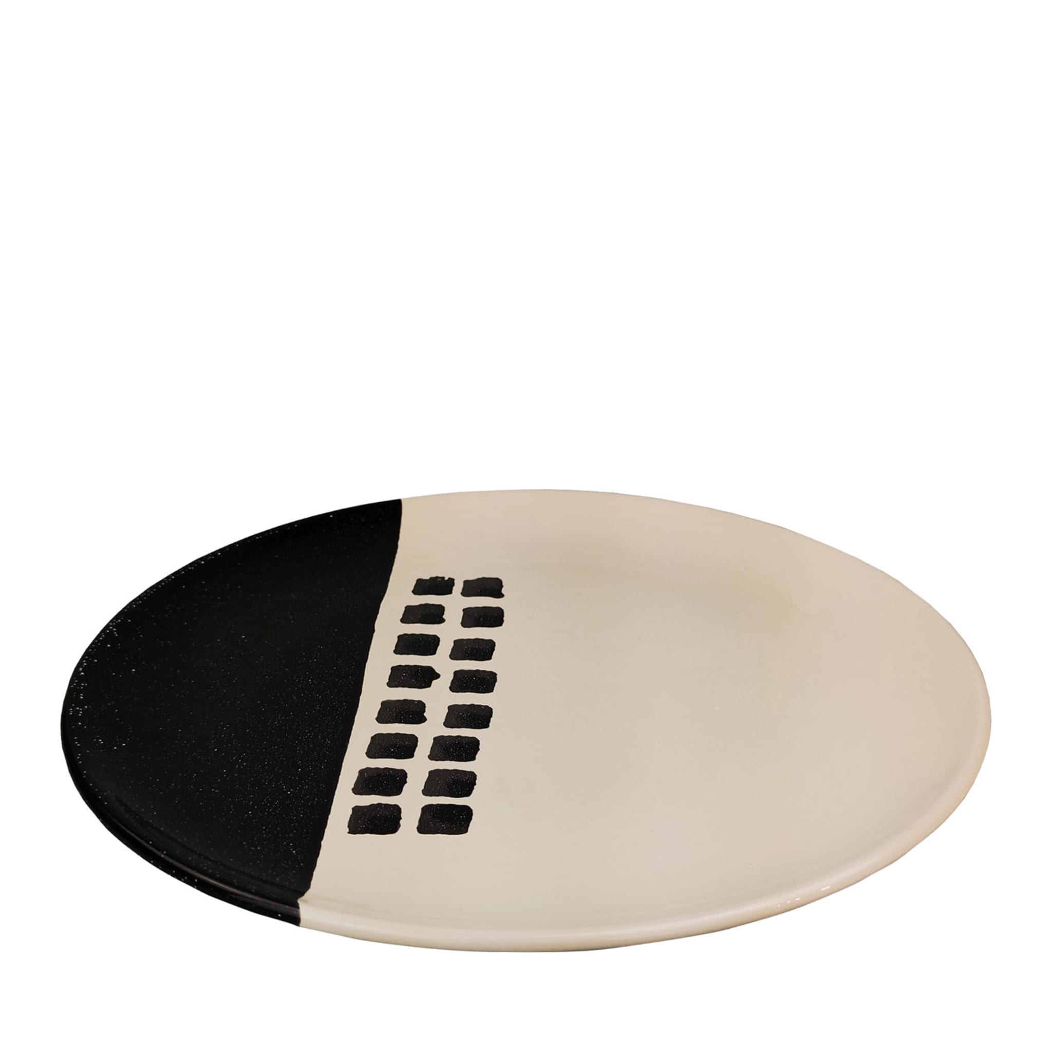 Set of 2 Pizza Plates with Kiasmo Square Pattern - Main view