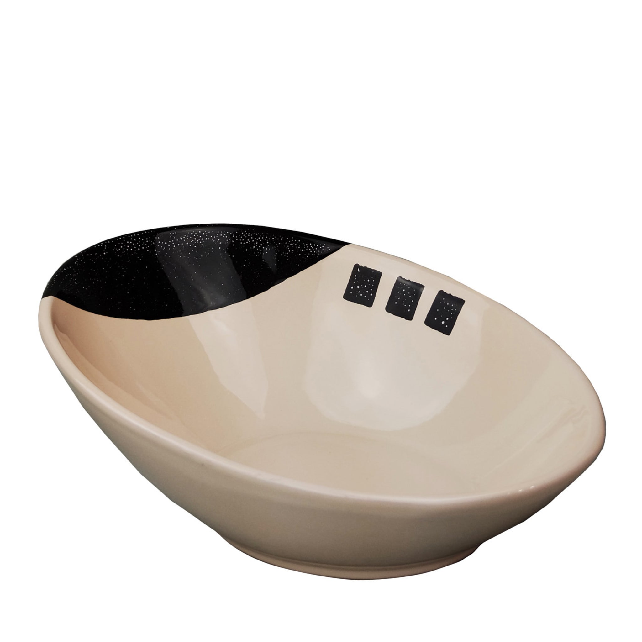 Set of 2 Oblique Bowls with Kiasmo Square Pattern - Main view