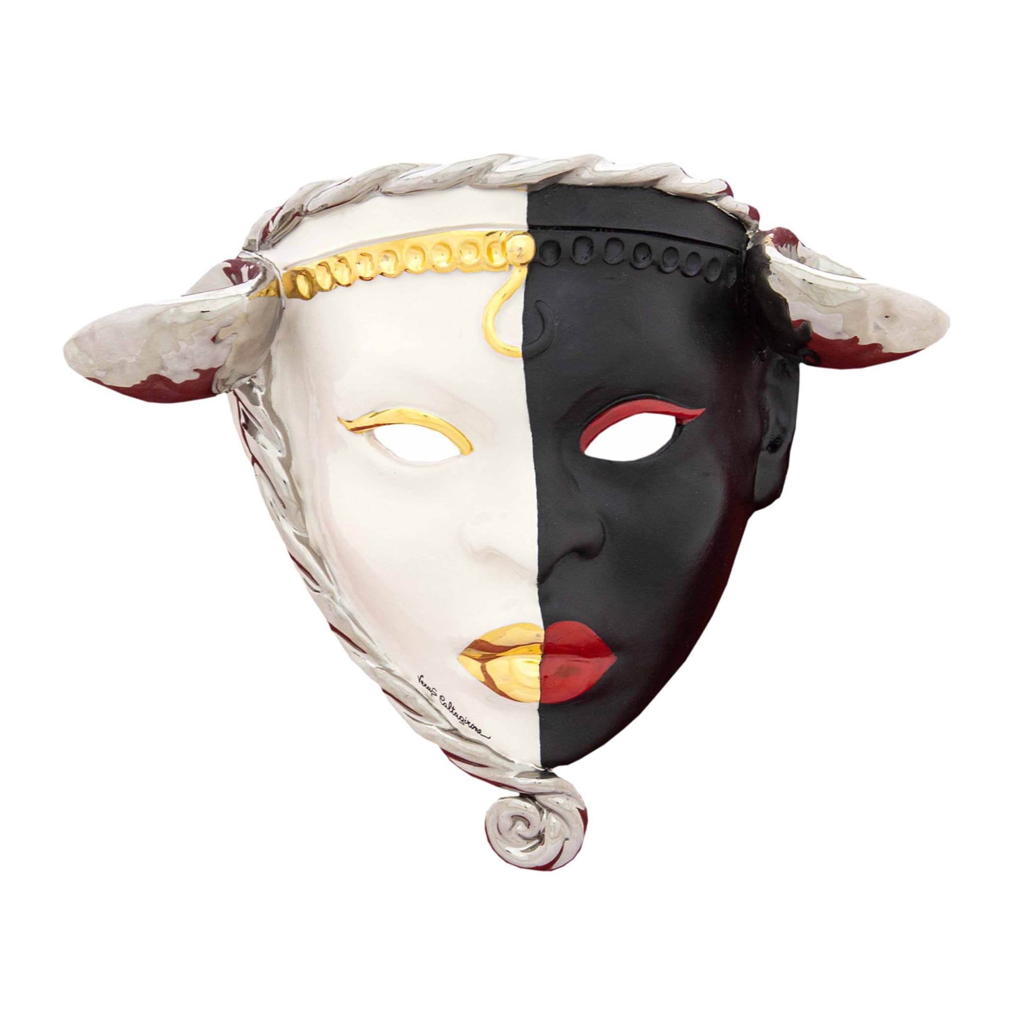 Masque noir et blanc de Donna Lumera - Vue principale